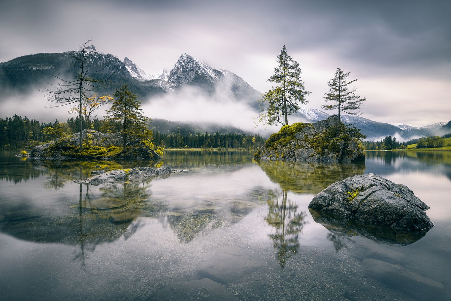 Lago Hintersee mattina nebbiosa, 1500x1000 HD, Notebook Gaming