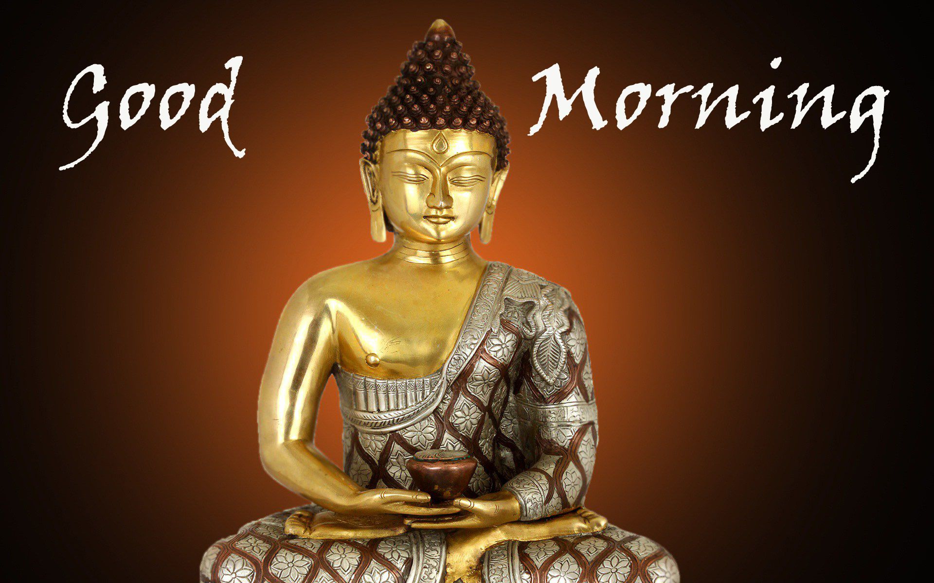 Statua dorata Buddha seduto, 1920x1200 WUXGA, Desktop