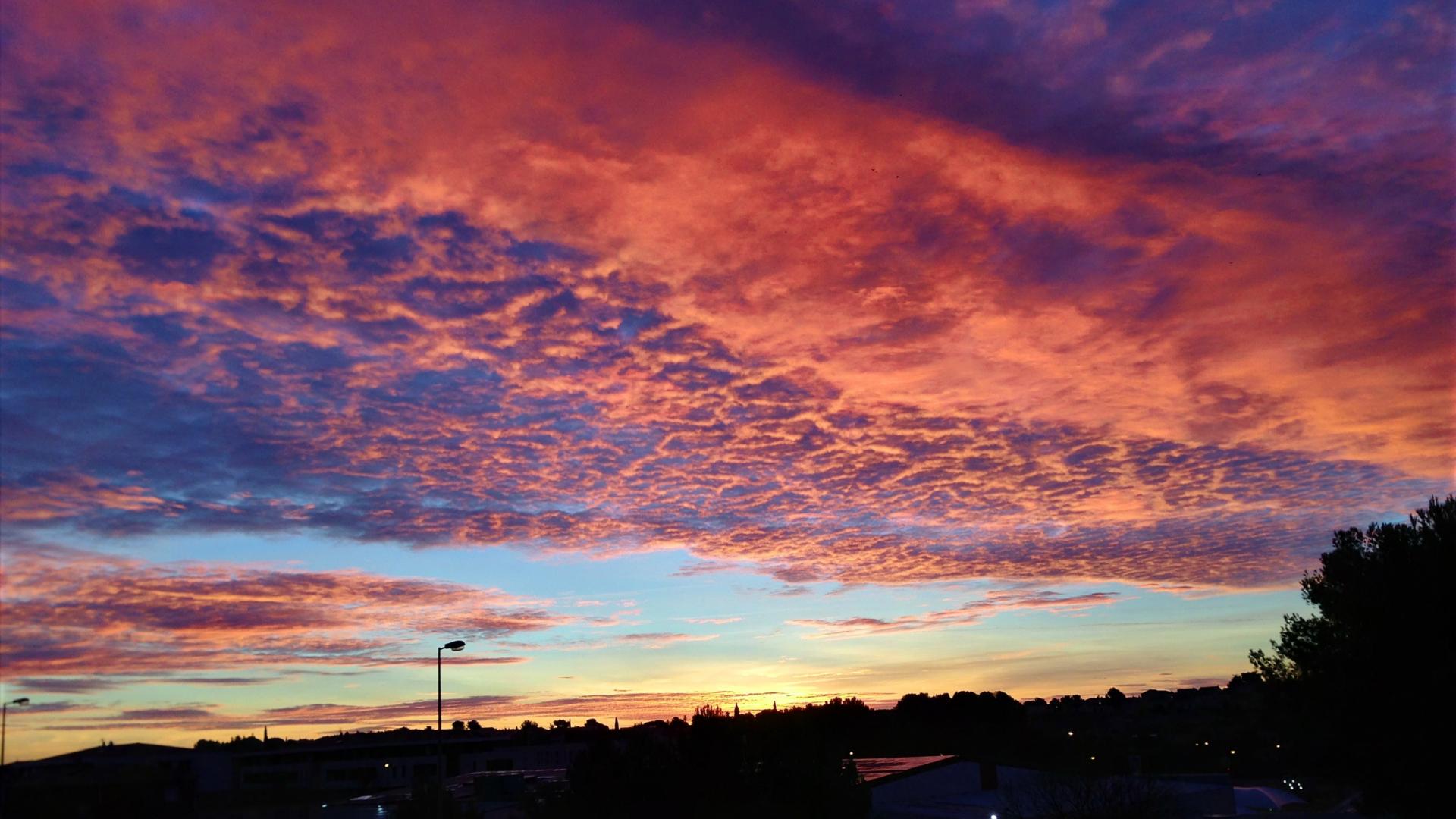Cielo alba nuvole rosa, 1920x1080 1080p, Laptop