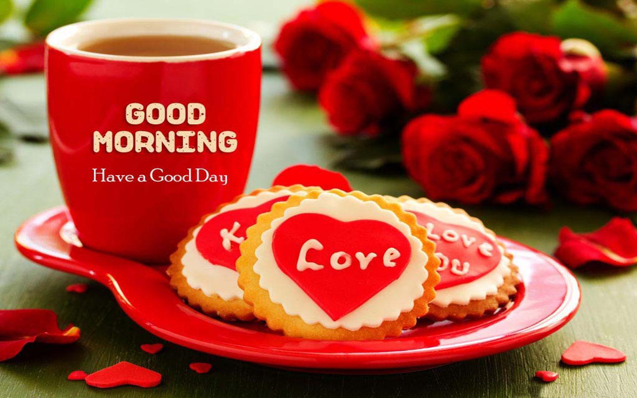 Tazza rossa e biscotti cuore, 1280x800 720p, PC