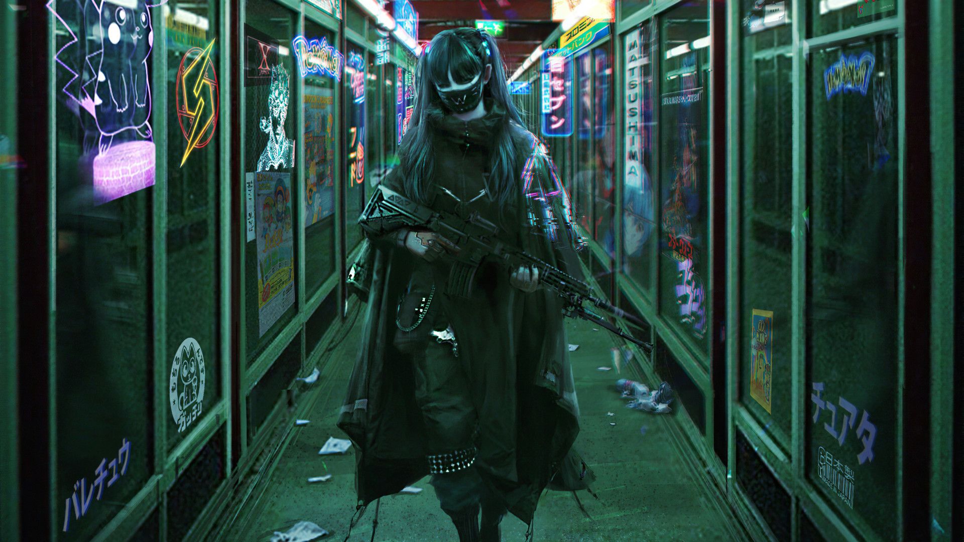 Venom stile cyberpunk corridoio, simbionte, 1920x1080 Full HD, ROG Asus Laptop