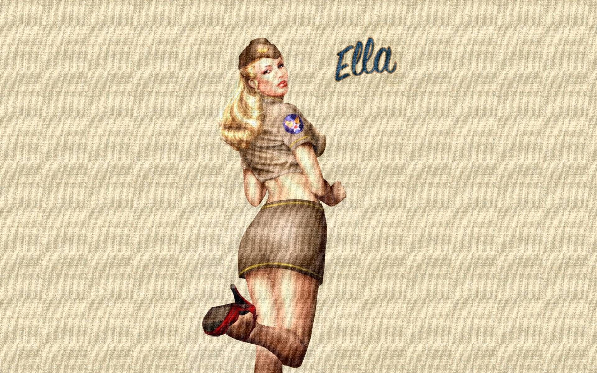 Pin up militare bionda Ella, 1920x1200 Full HD+, PC