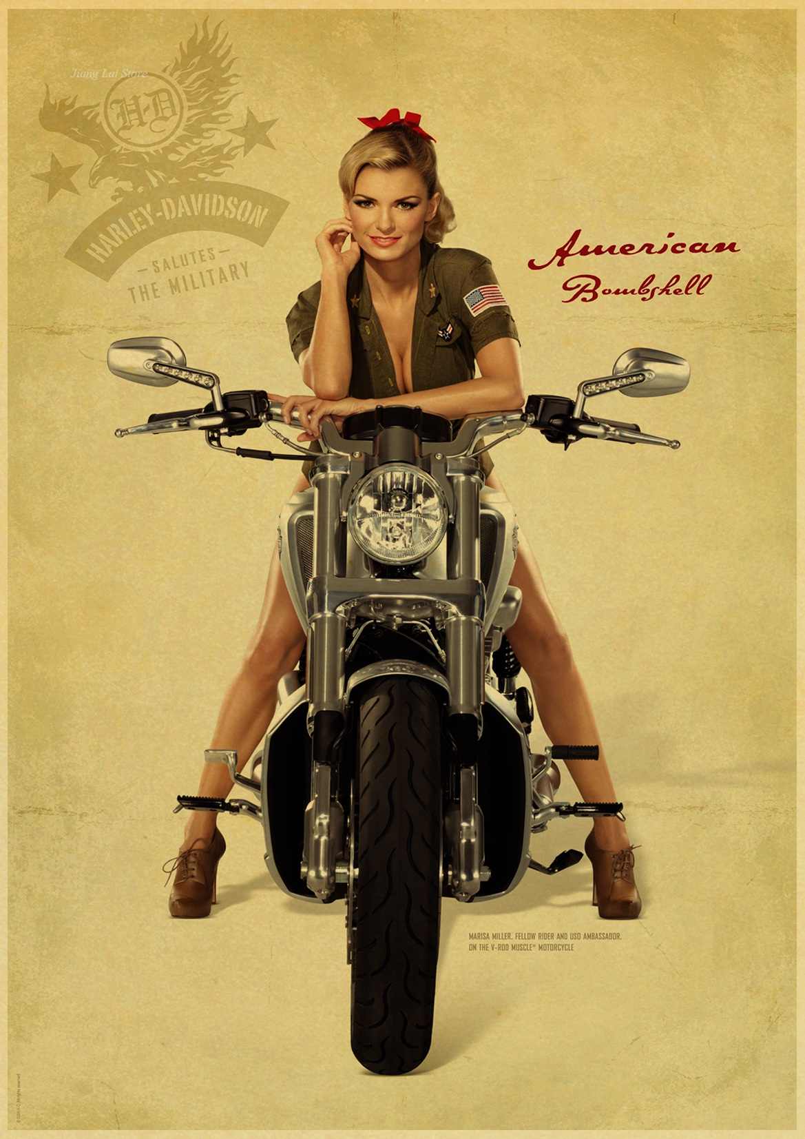 Pin up Harley Davidson moto, 1169x1653 Full HD Verticale, Smartphone