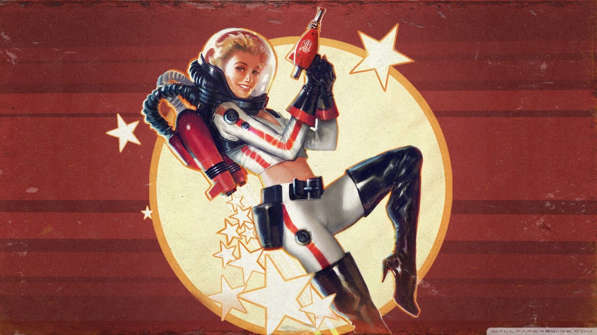 Pin up militare astronauta razzo, 1920x1080 Full HD, Desktop