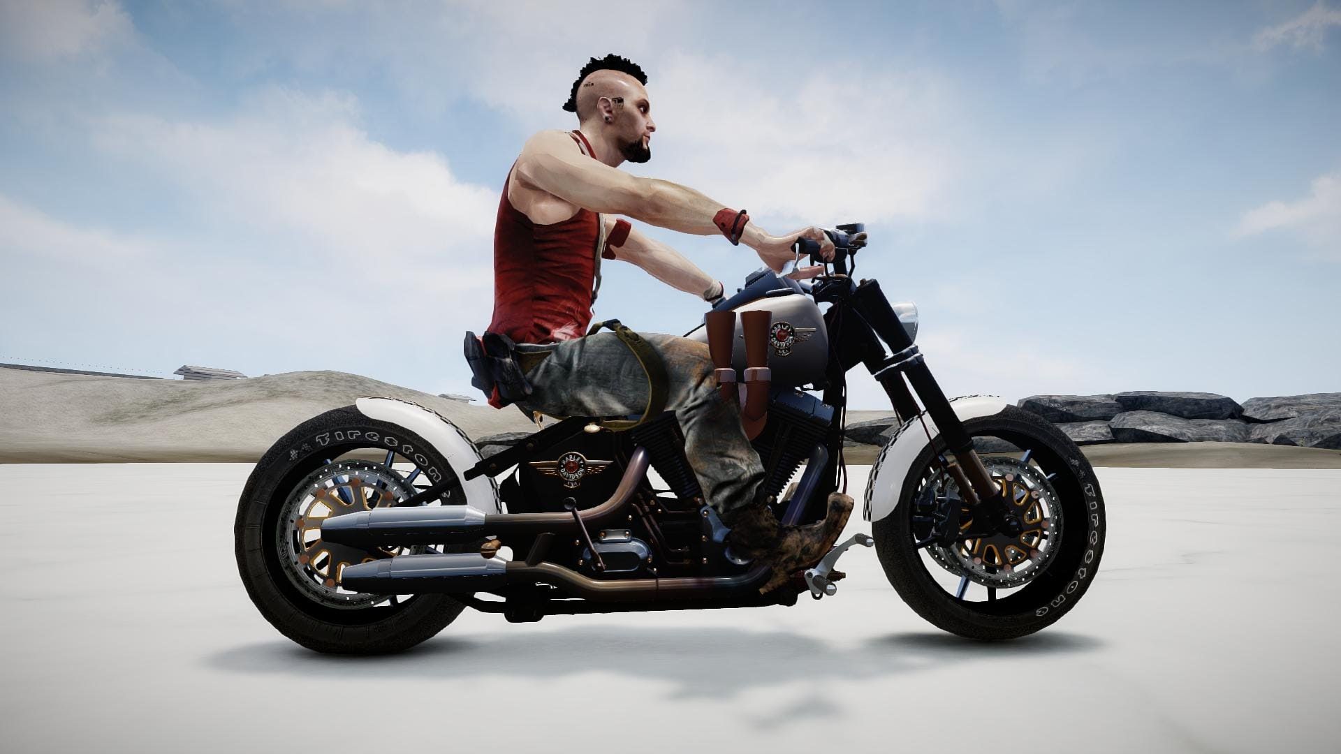 Bobber moto motociclista deserto, 1920x1080 1080p, Desktop