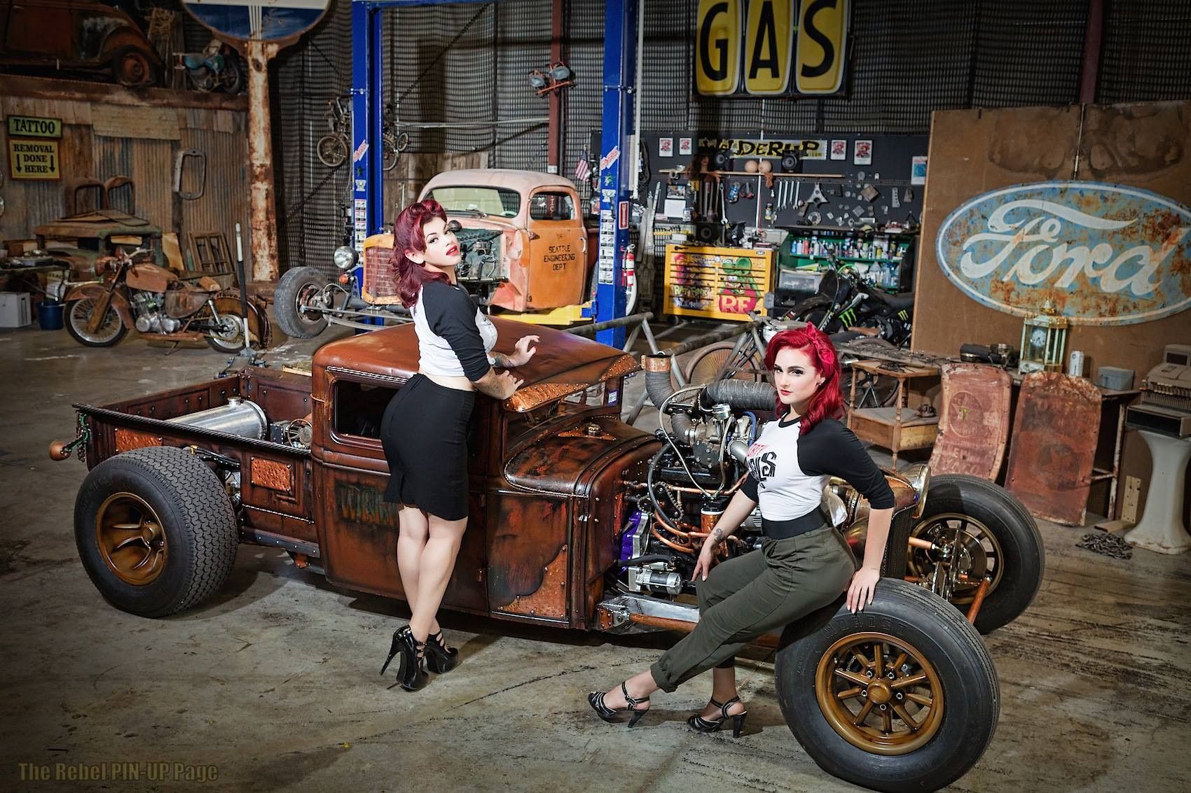 Pin up e rat rod garage, 1700x1133 HD, Laptop
