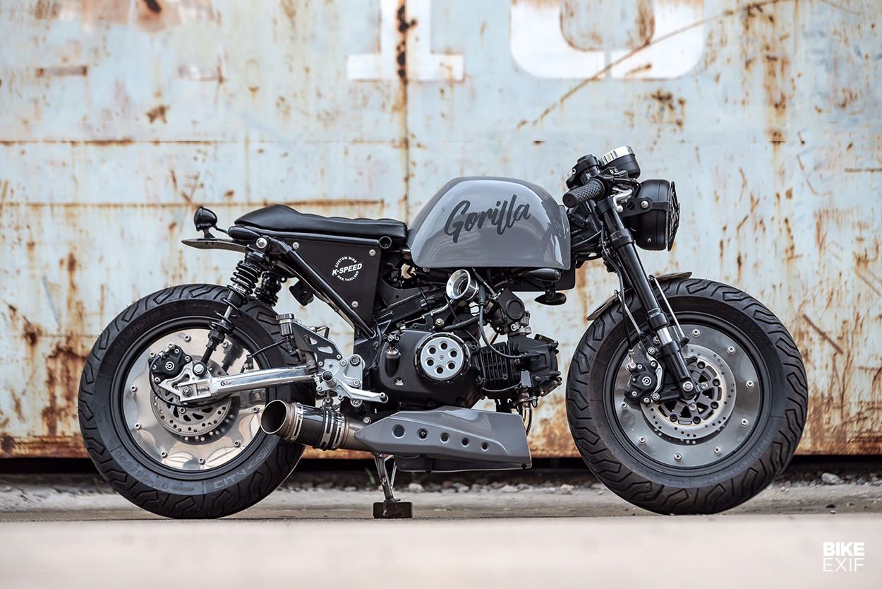 Honda Monkey 125 café racer nera, 1250x834 HD, Laptop
