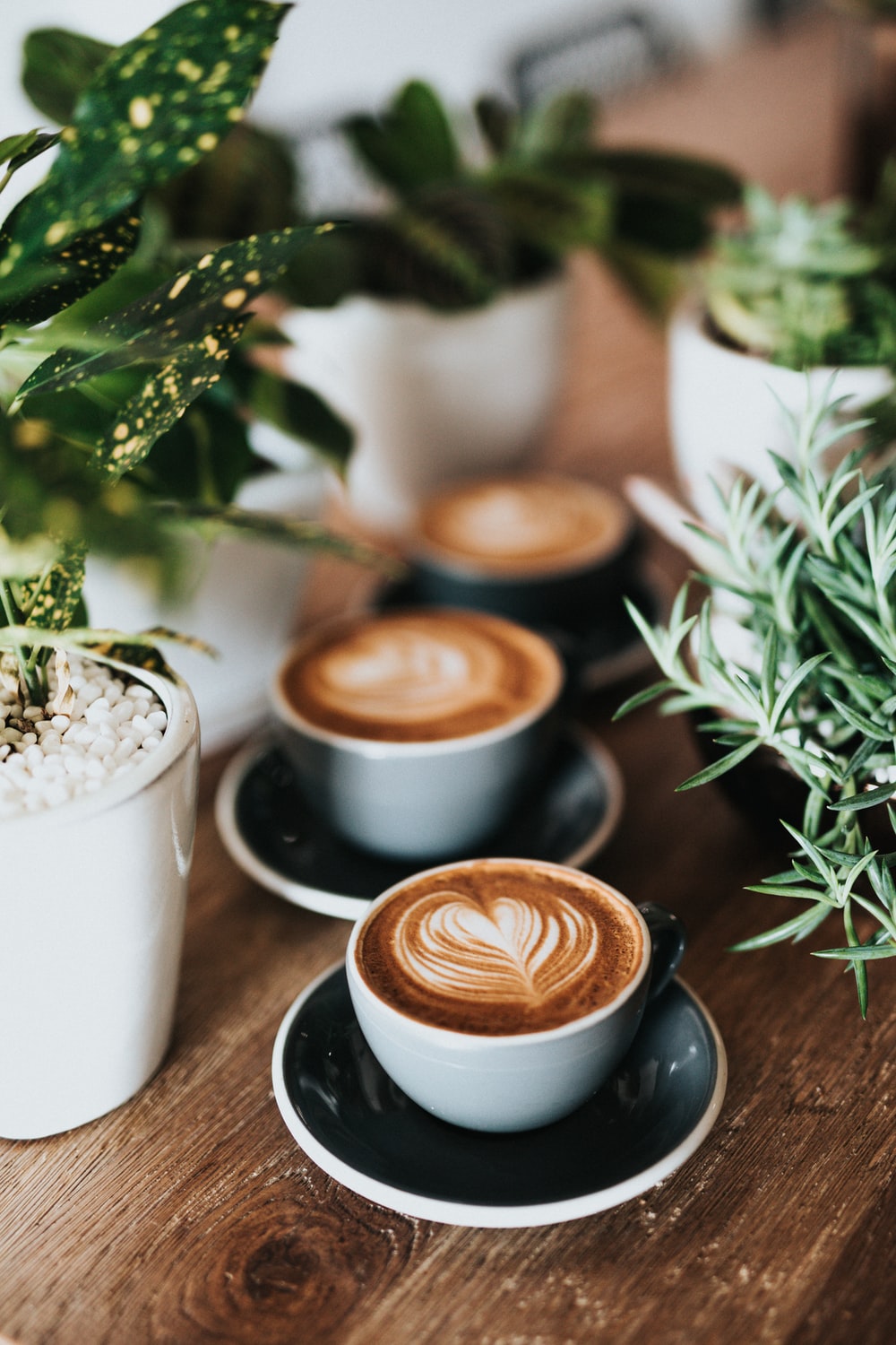 Tazze di caffè con latte art, 1000x1500 Full HD Verticale, Smartphone