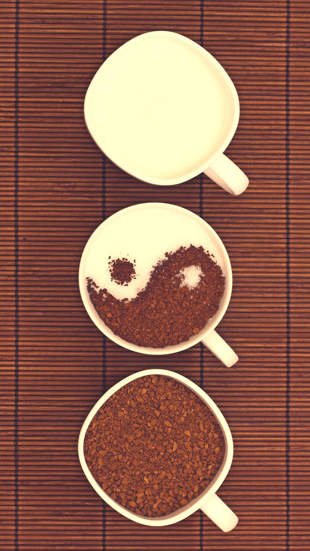 Tazze caffè yin yang, 1080x1920 Verticale, Mobile