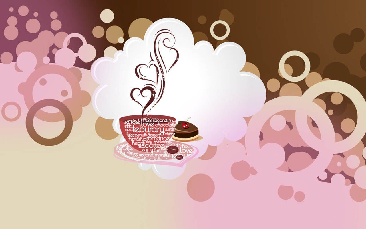 Tazza caffè cuori rosa, 1280x800 720p, Laptop