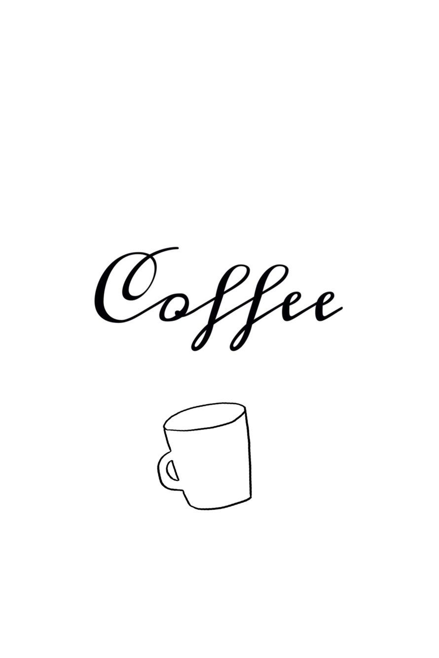 Tazza caffè disegno minimal, 890x1334 Verticale, Telefono