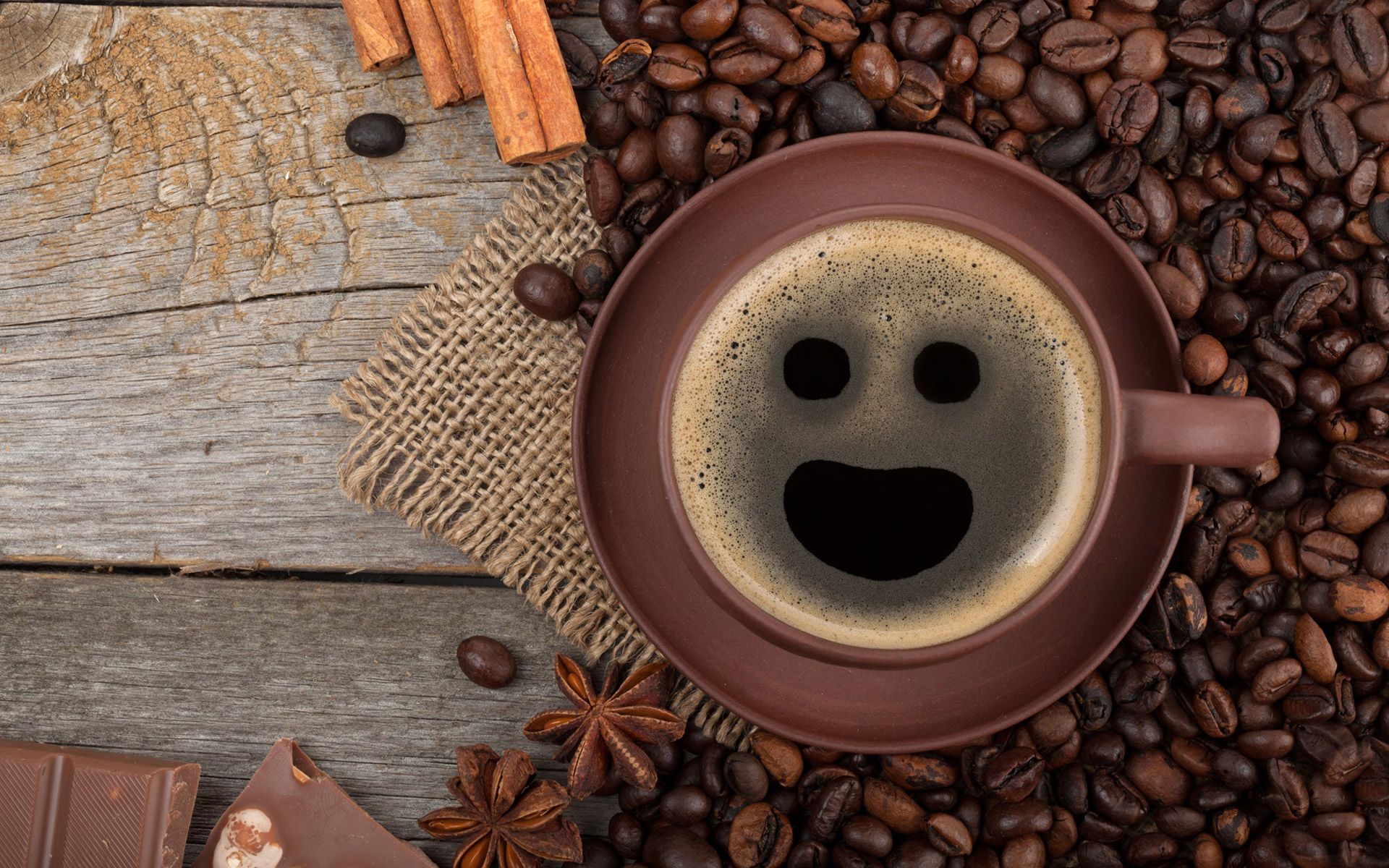 Tazza di caffè sorridente, 1920x1200 WUXGA, PC