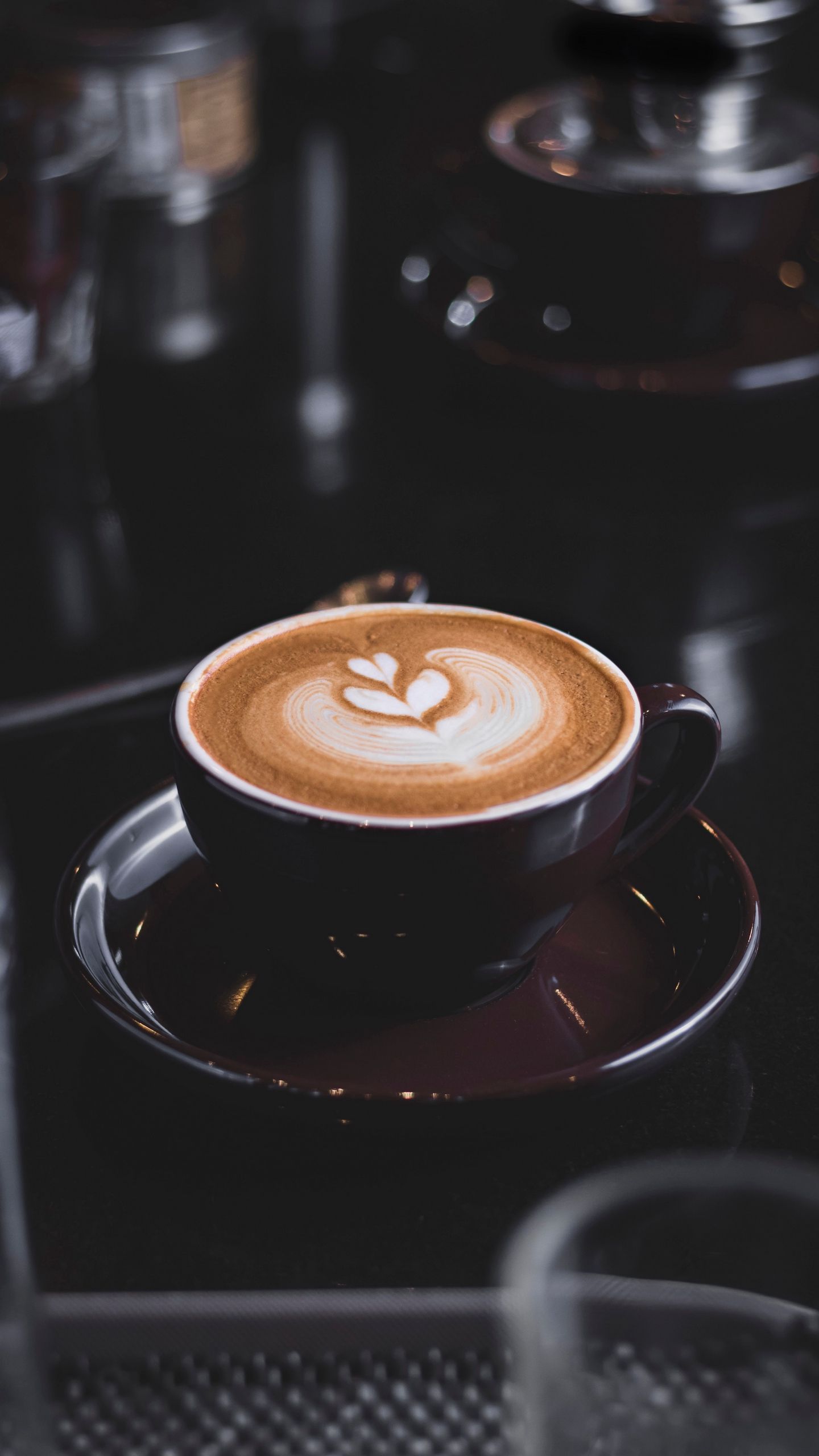 Tazza cappuccino con latte art, 1440x2560 Verticale, Galaxy Ultra
