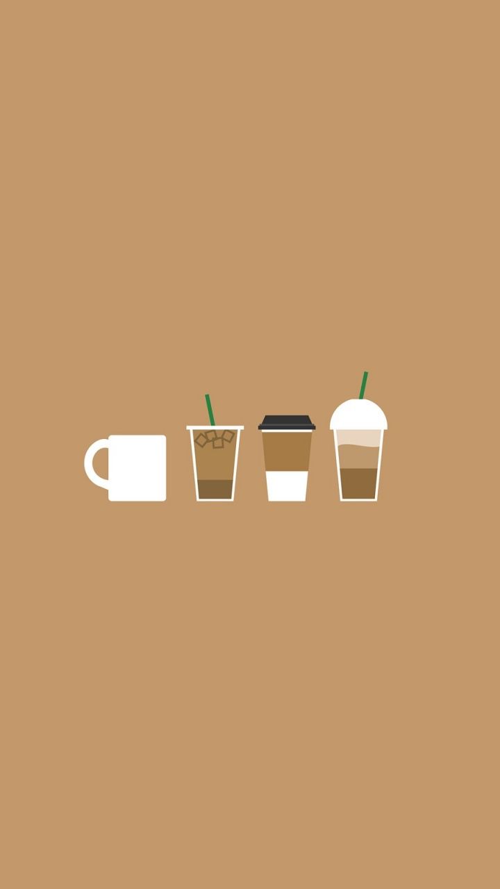 Illustrazione tazze caffè minimal, 720x1280 Full HD Verticale, Galaxy S