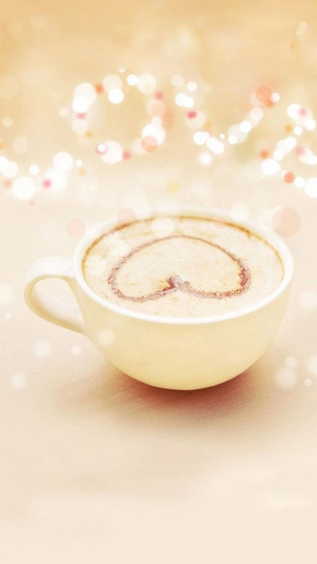 Tazza caffè latte art cuore, 1080x1920 Full HD Verticale, Smartphone