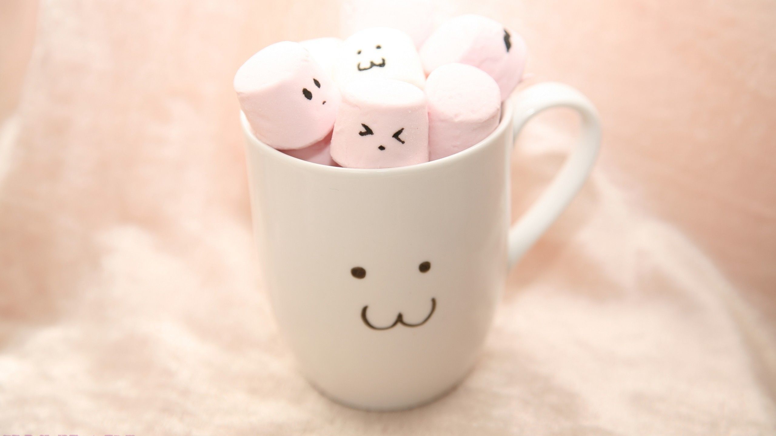 Marshmallow con faccine in tazza, 2560x1440 1440p, Monitor Gaming