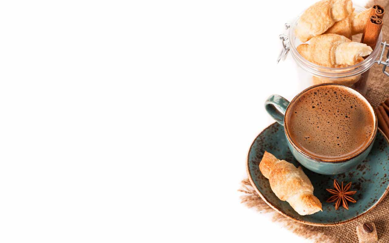 Tazza caffè e croissant, 1280x800 HD, Desktop