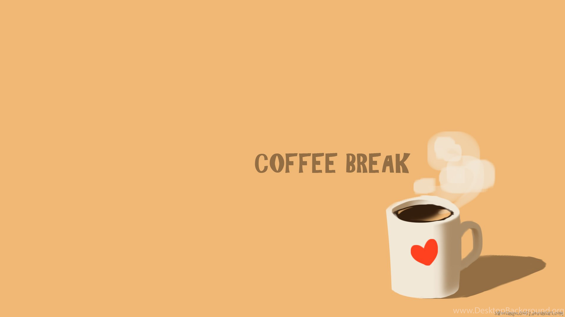Tazzina caffè cuore illustrazione, 1920x1080 1080p, Laptop