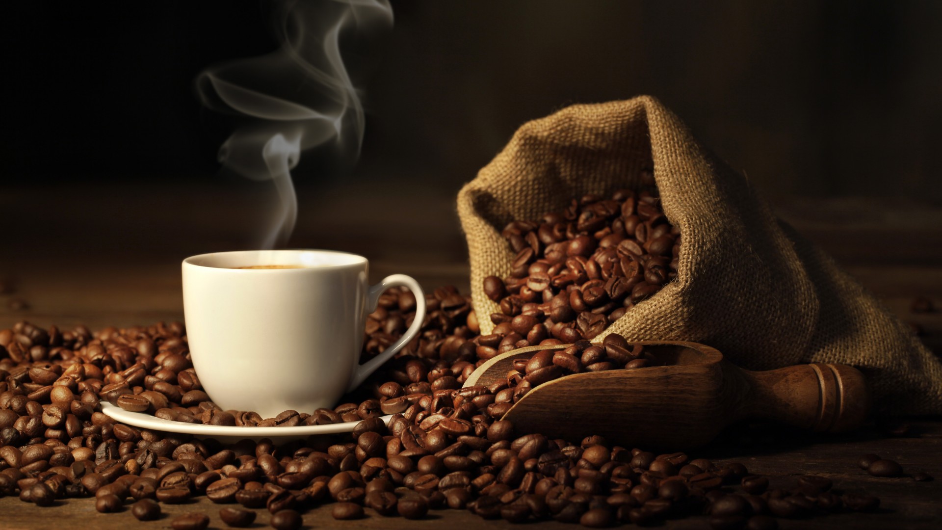 Tazza caffè e chicchi, 1920x1080 Full HD 1080p, Desktop