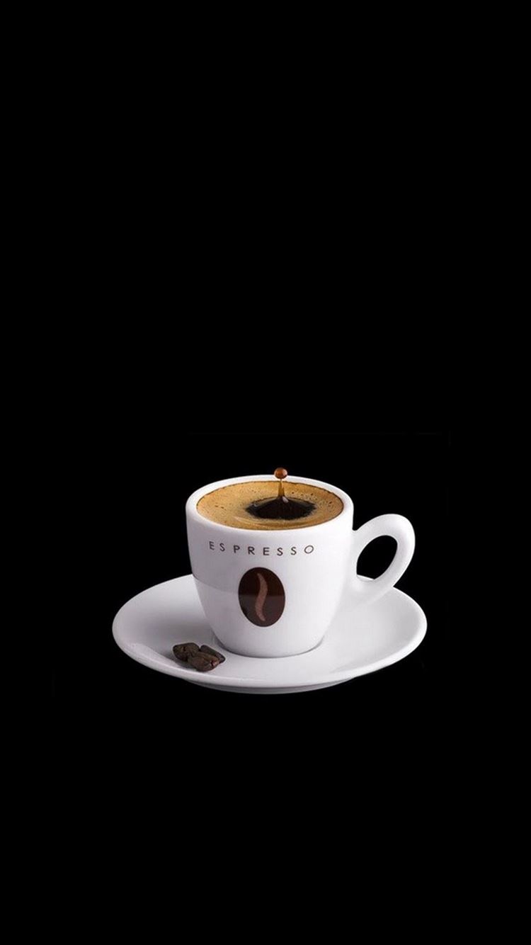 Tazzina espresso su piattino, 750x1334 Verticale, Telefono