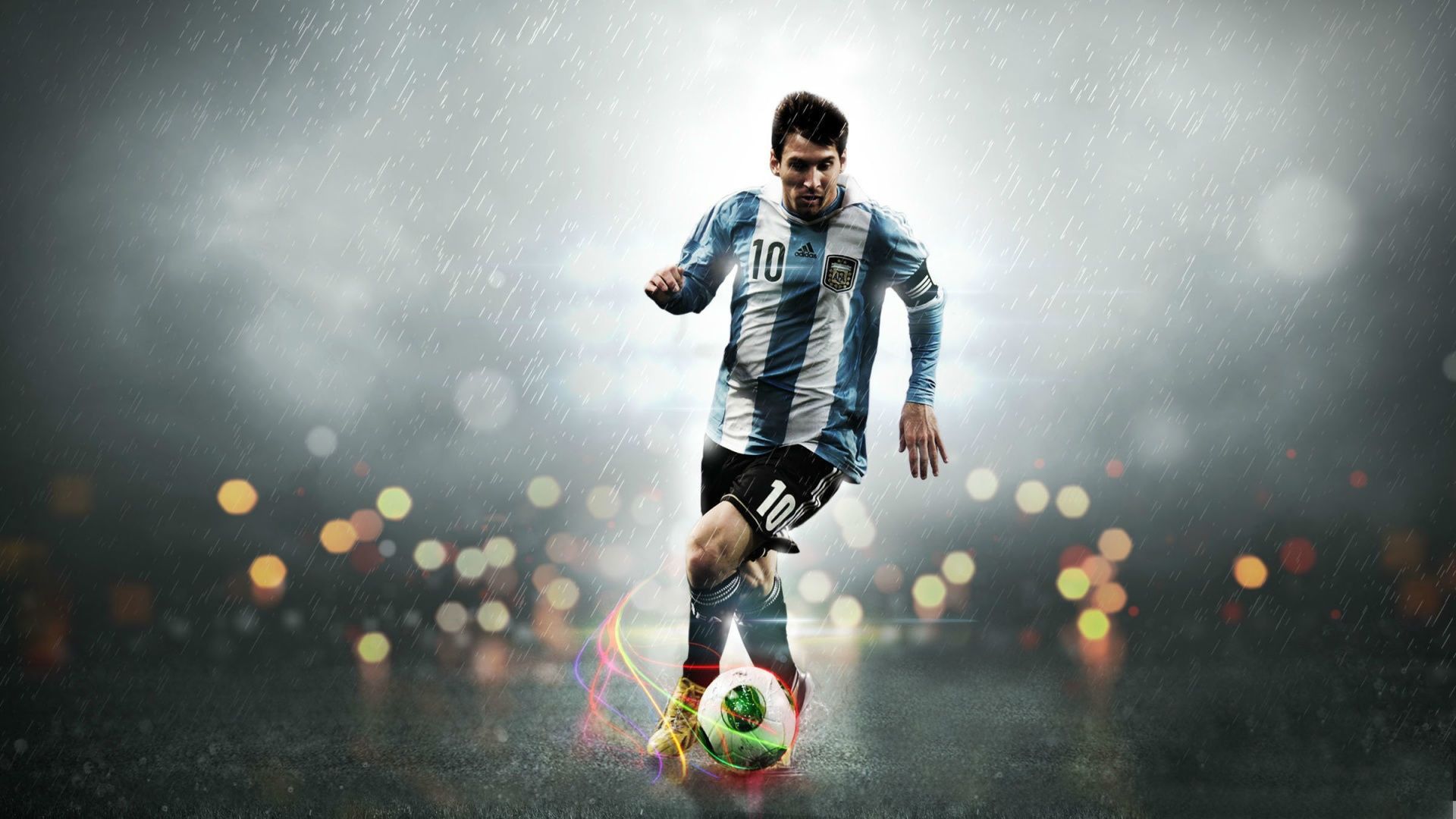 Calciatore Argentina con pallone, 1920x1080 Full HD 1080p, Desktop