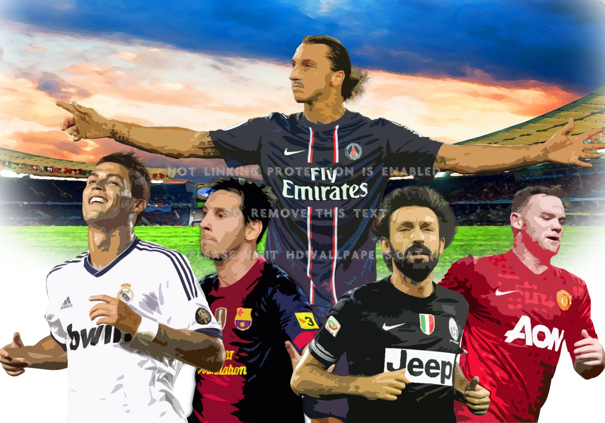 Calciatori famosi collage, 2000x1400 Hi-Res, PC