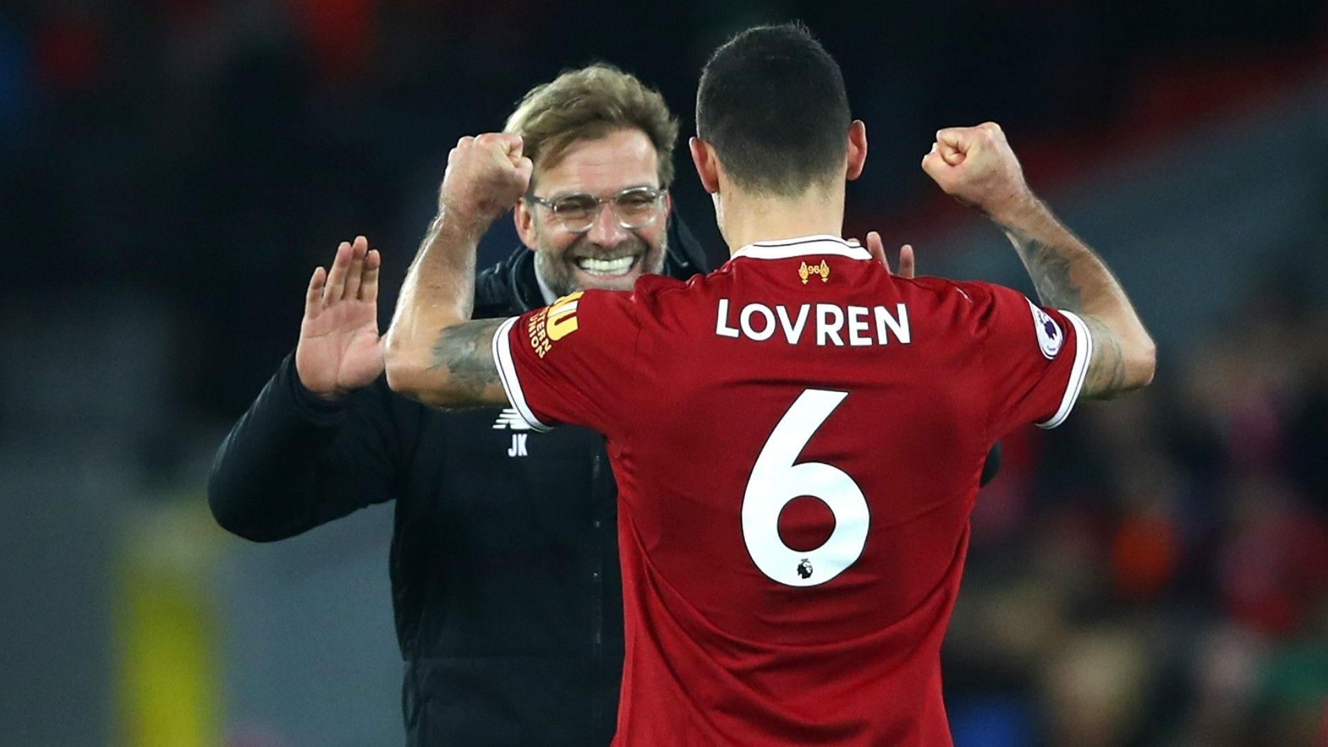 Allenatore e giocatore Liverpool esultano, Premier League, 1920x1080 Full HD 1080p, Desktop