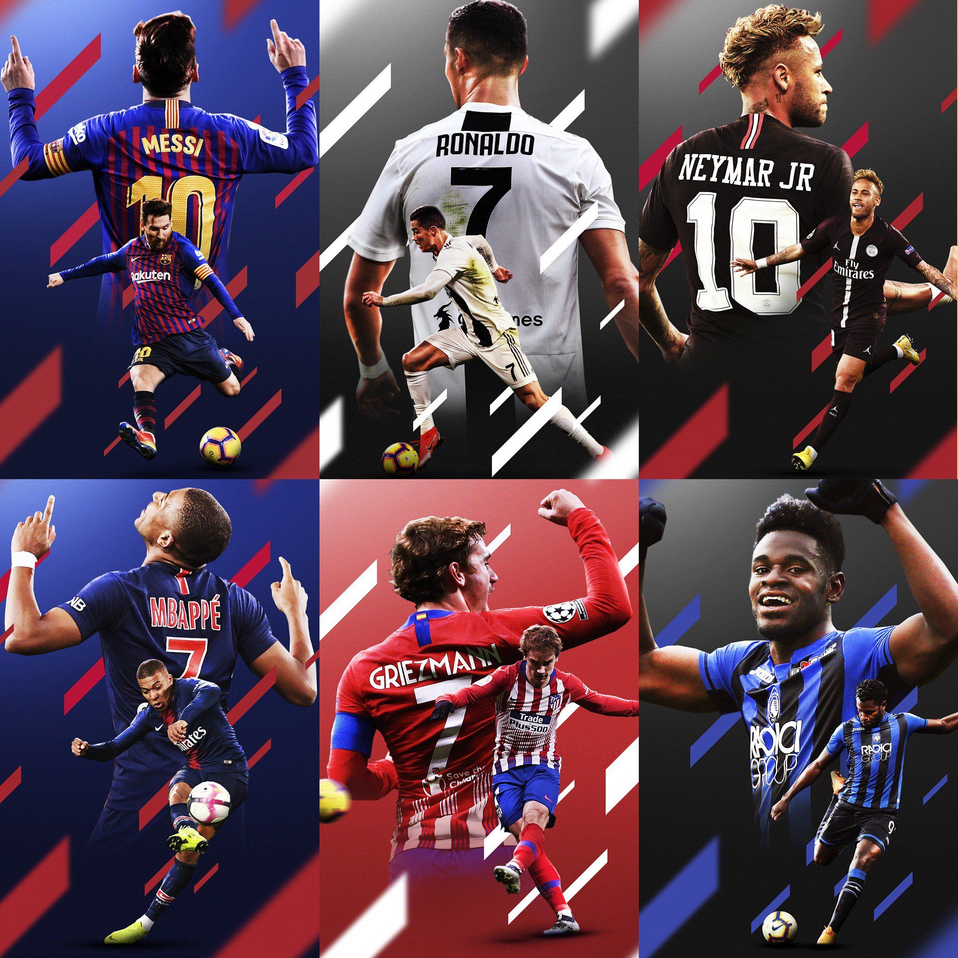 Collage calciatori famosi, 1920x1920 WUXGA, Desktop