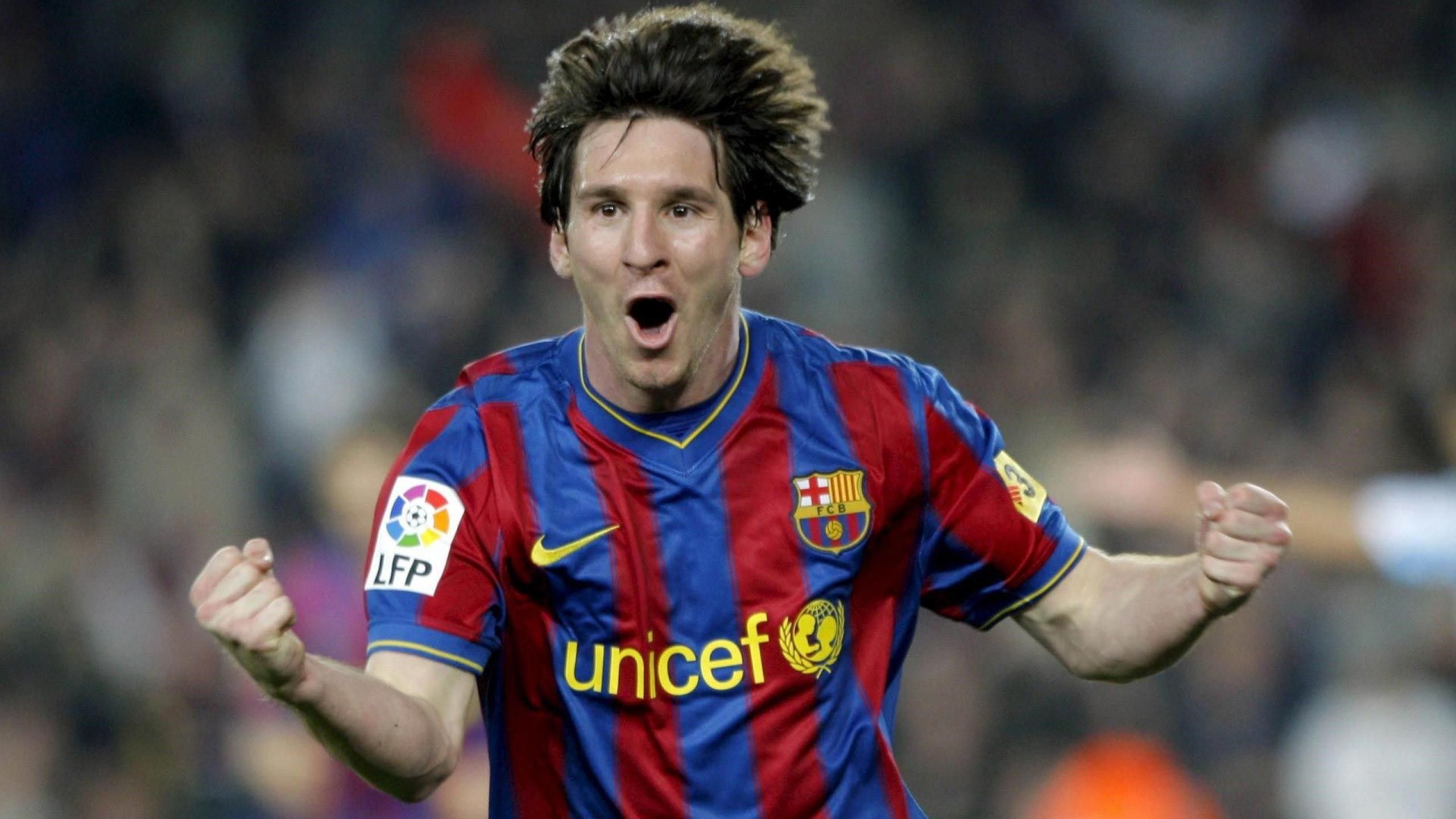 Lionel Messi esulta Barcellona, 2560x1440 1440p, Desktop