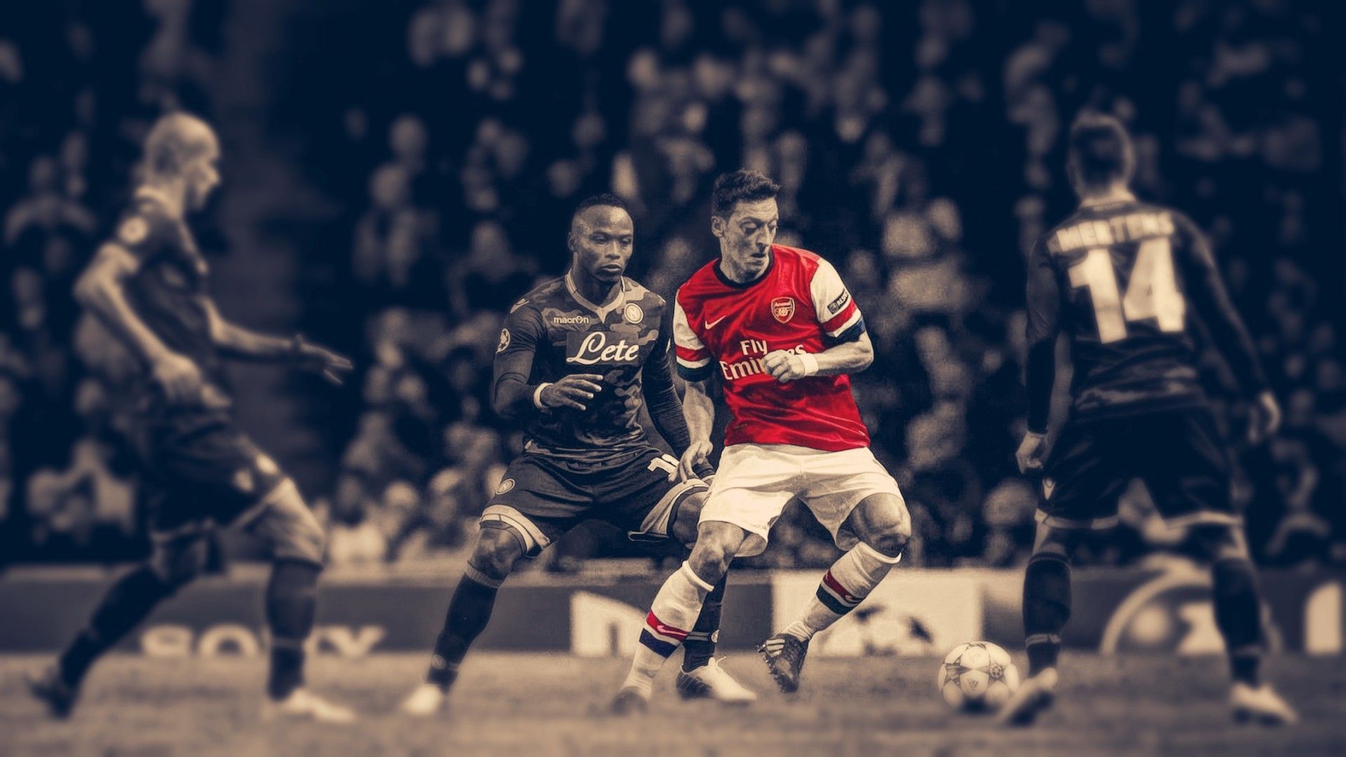 Calciatori Arsenal partita seppia, calcio, 1920x1080 Full HD, Desktop