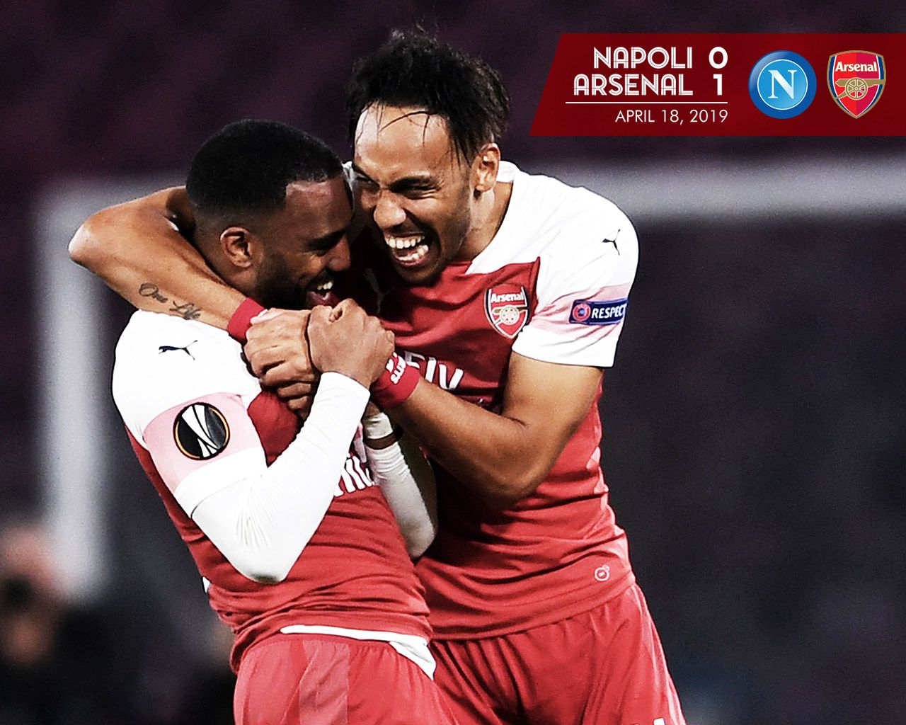 Giocatori Arsenal esultano vittoria, Premier League, 1280x1024 720p, PC