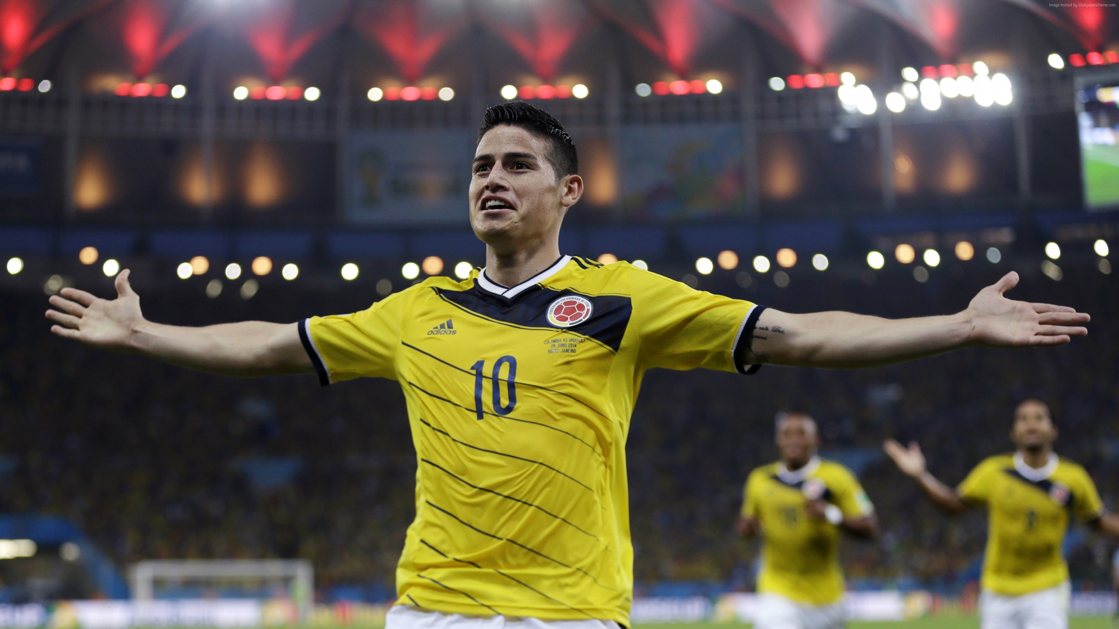 James Rodríguez esulta Colombia, 3840x2160 UHD, Monitor 4K