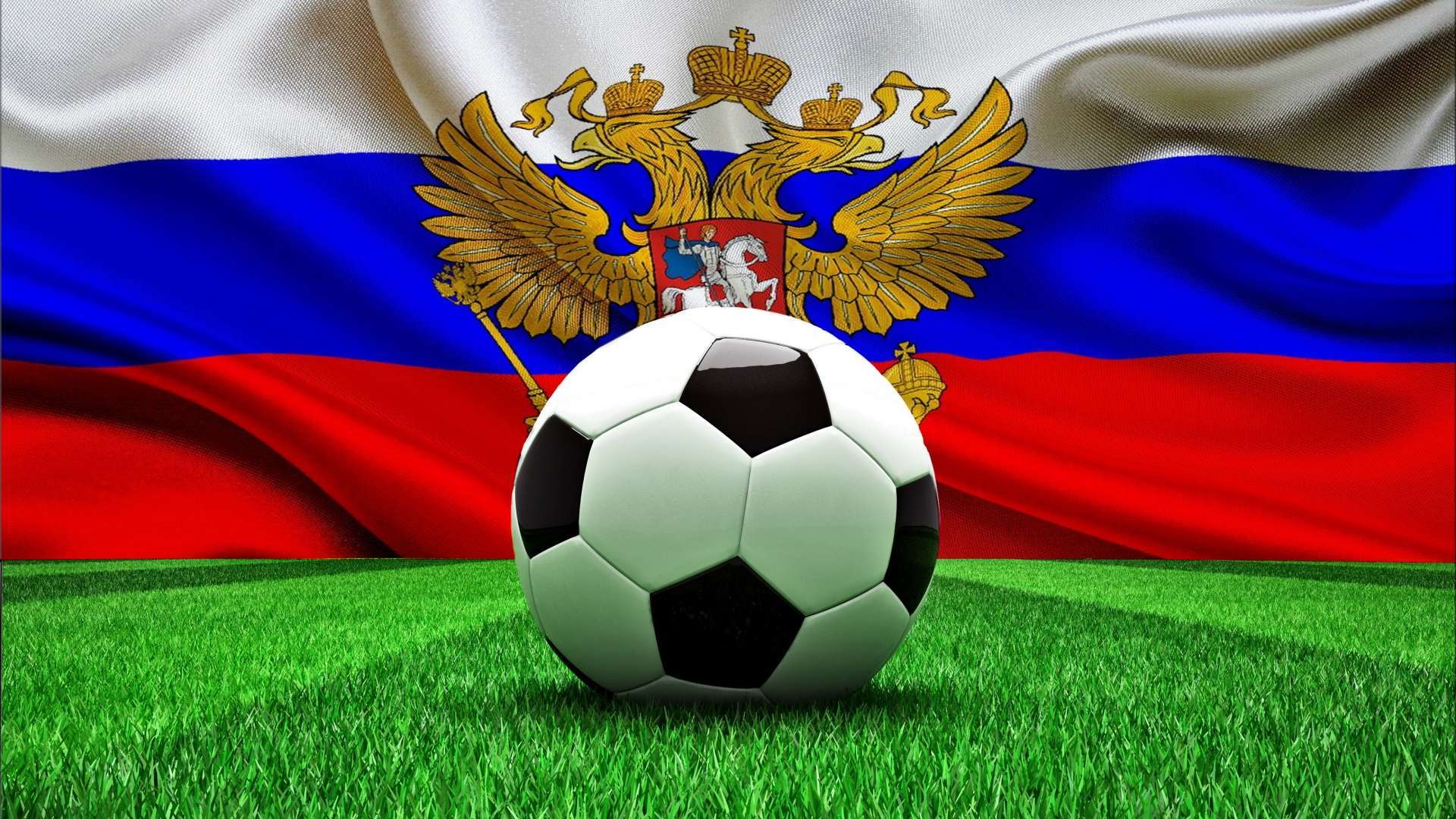Pallone calcio bandiera Russia, 1920x1080 1080p, PC