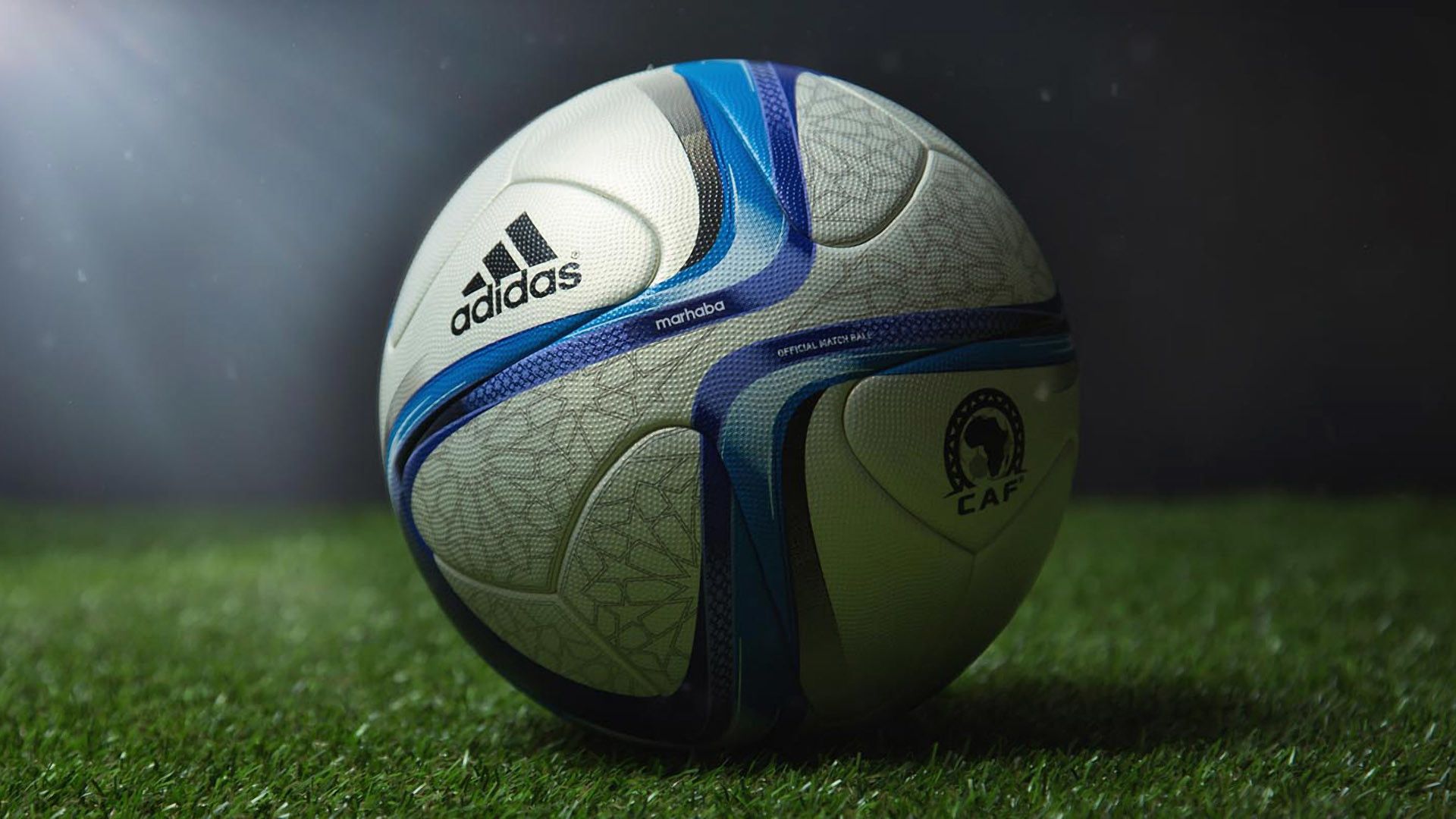 Pallone da calcio Adidas blu, tre strisce, 1920x1080 1080p, PC