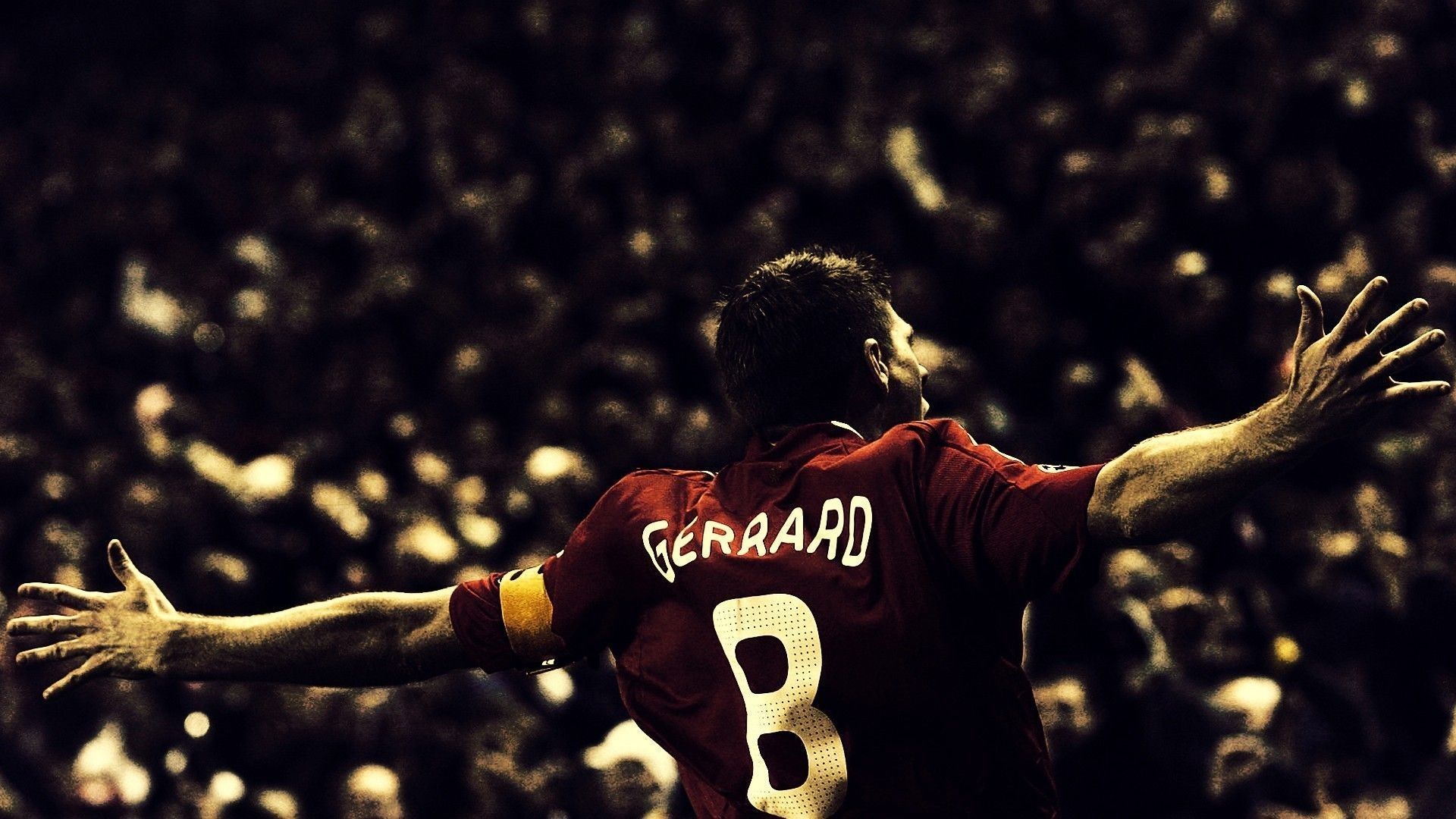 Gerrard calciatore Liverpool numero 8, Premier League, 1920x1080 Full HD 1080p, PC