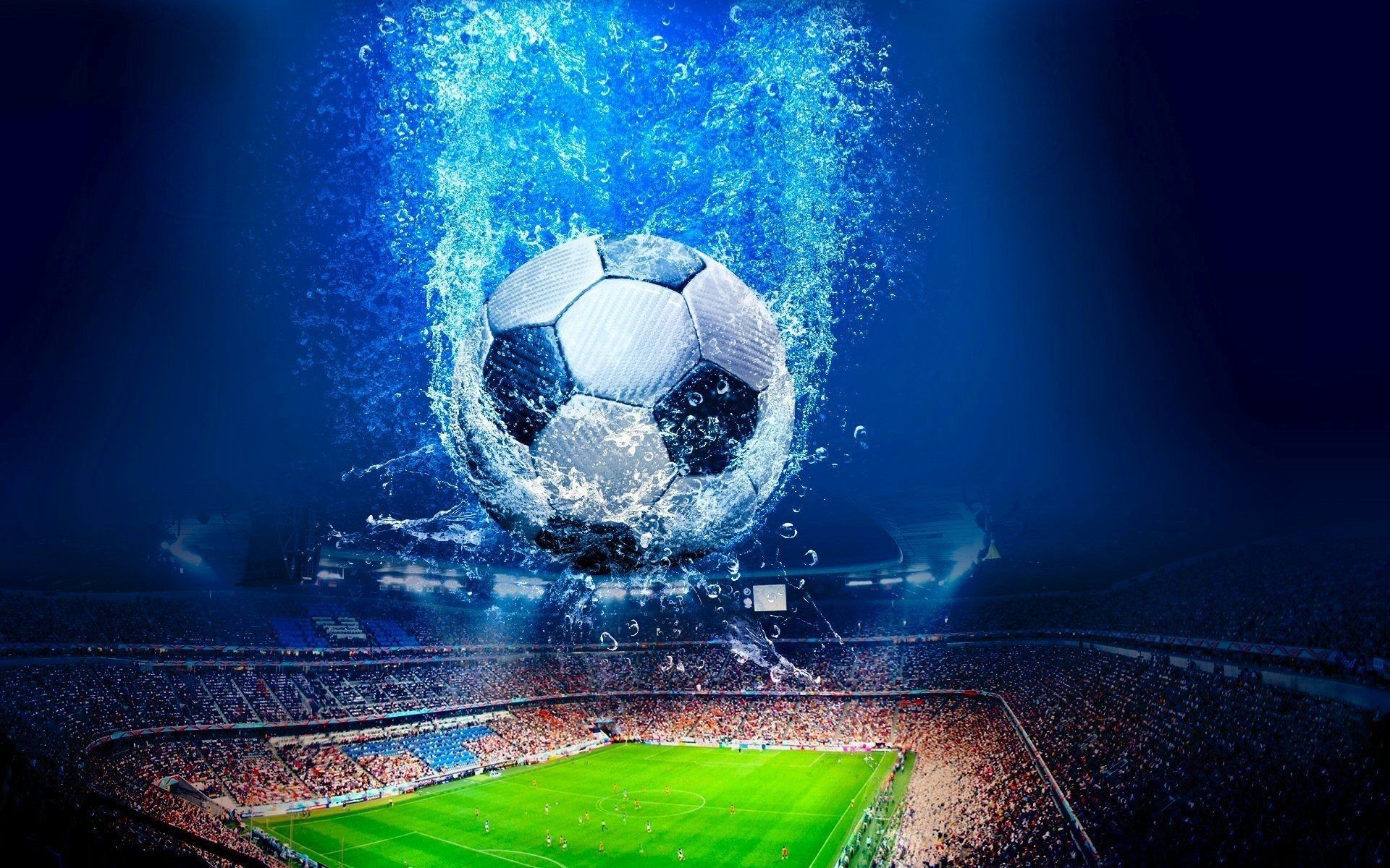 Pallone da calcio con schizzi d'acqua, 1920x1200 Full HD+ WUXGA, Laptop