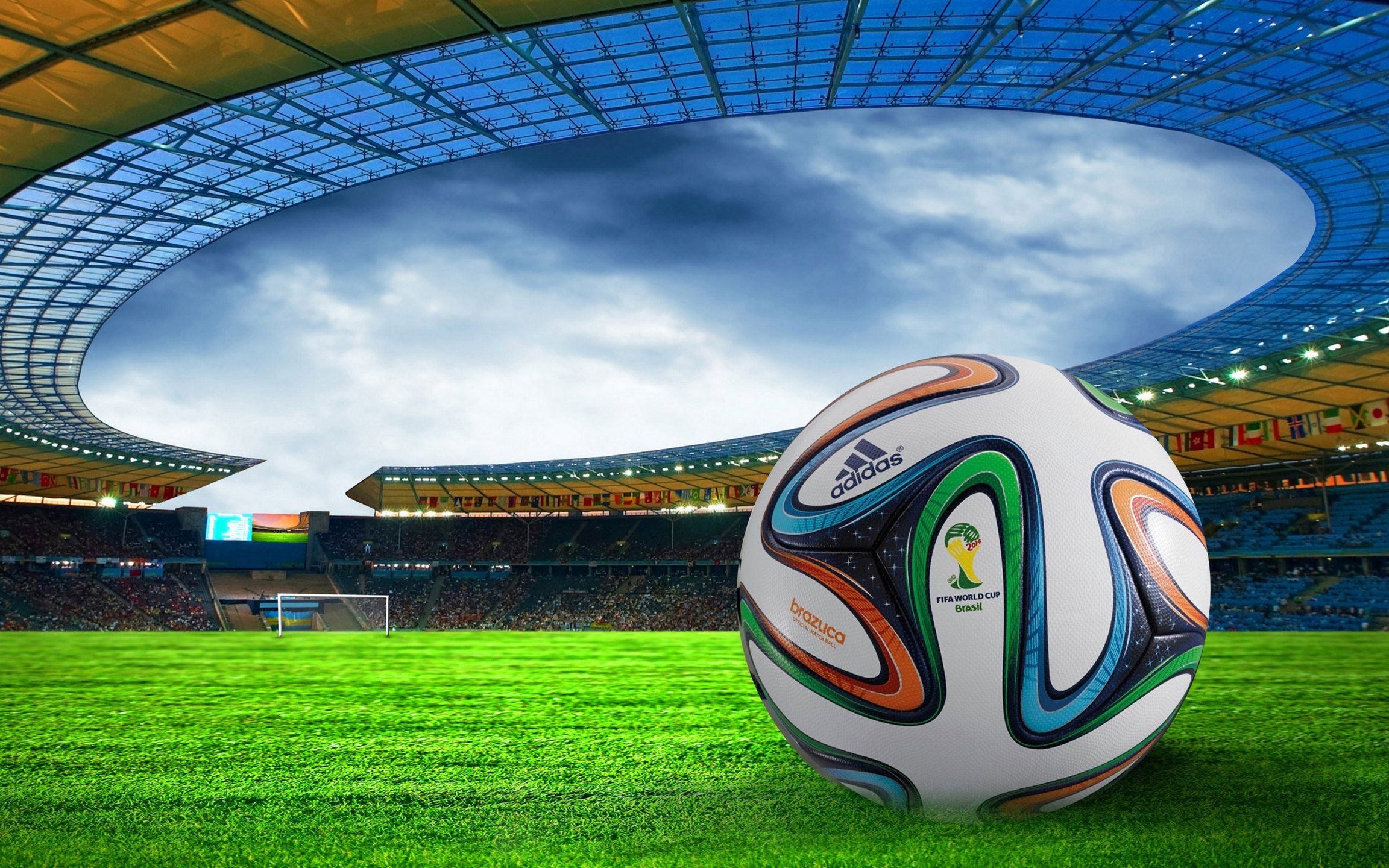Pallone Adidas Brazuca stadio, 2304x1440 Hi-Res, Laptop