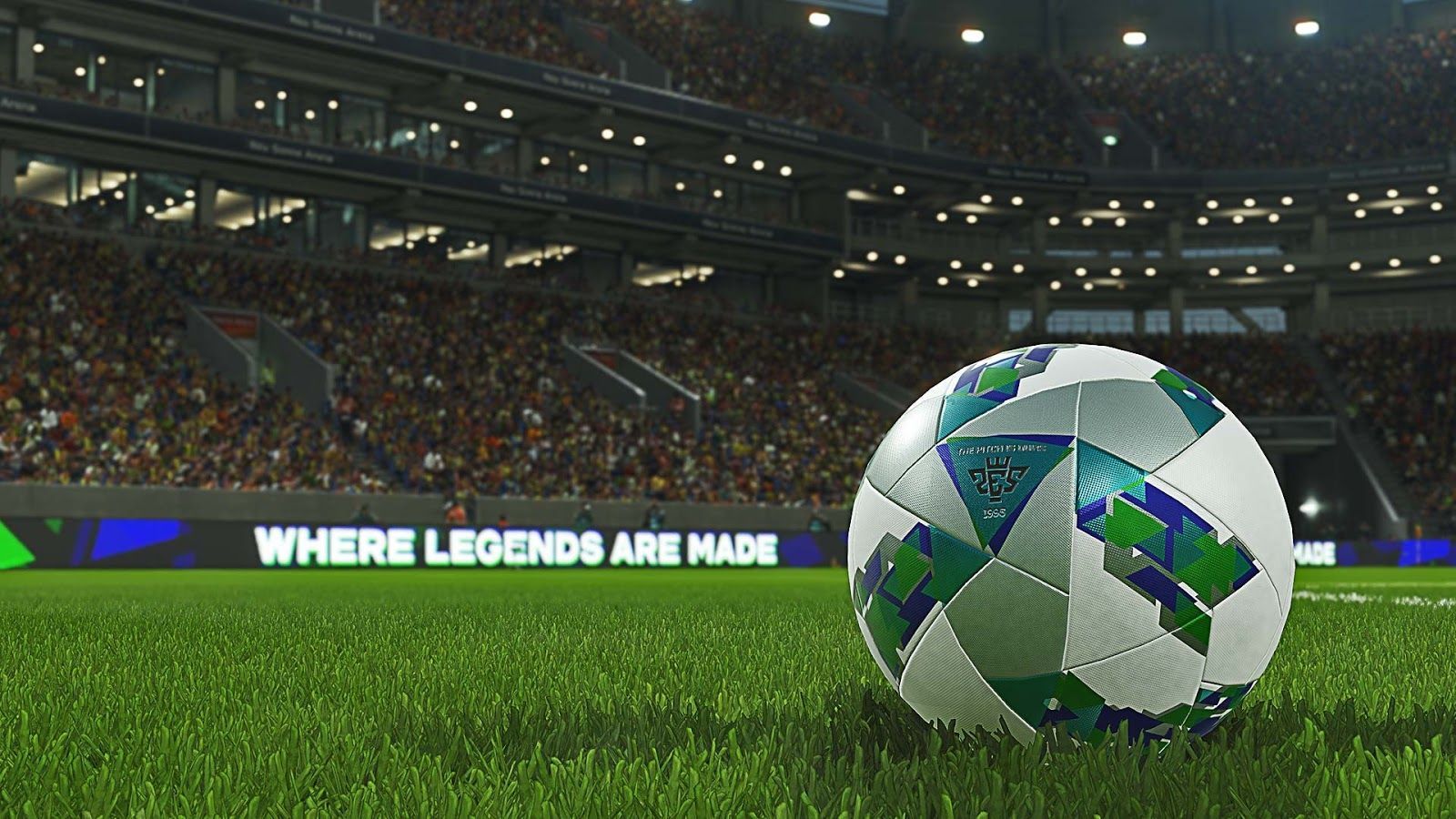Pallone da calcio su campo stadio, 1600x900 HD, Laptop