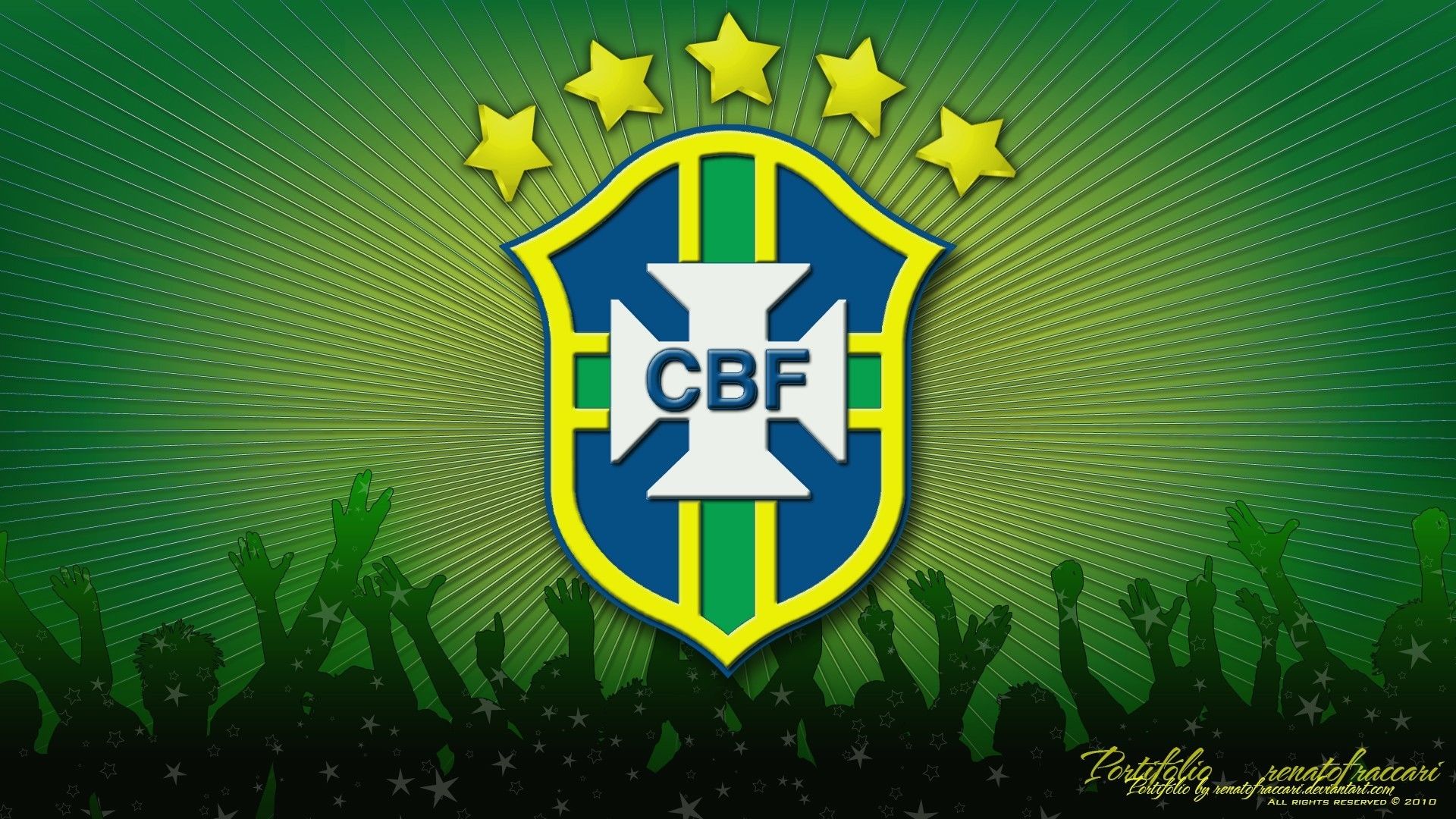 Logo CBF calcio brasiliano, 1920x1080 1080p, Desktop