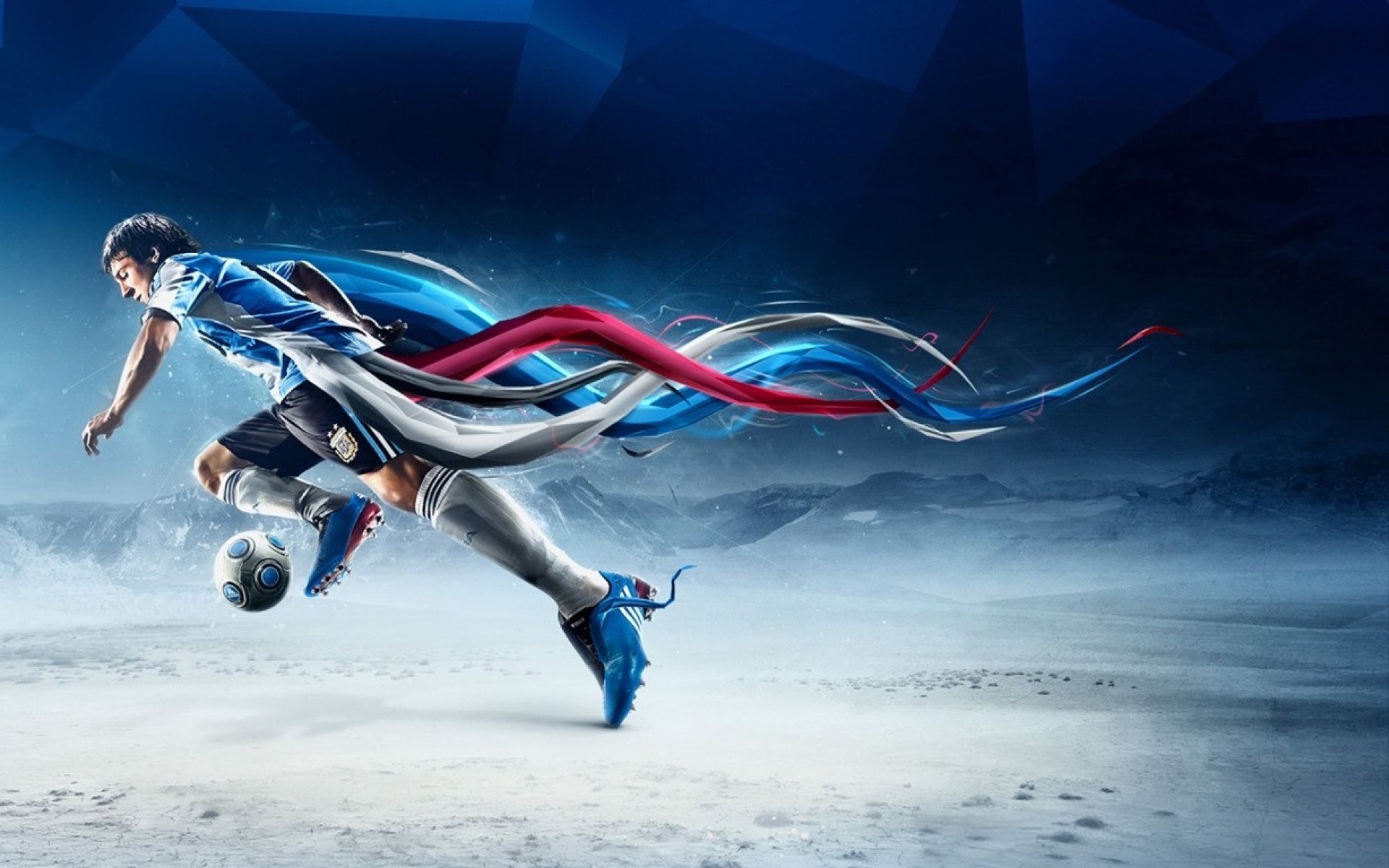 Calciatore Nike scia blu, swoosh, 1920x1200 Full HD+, PC