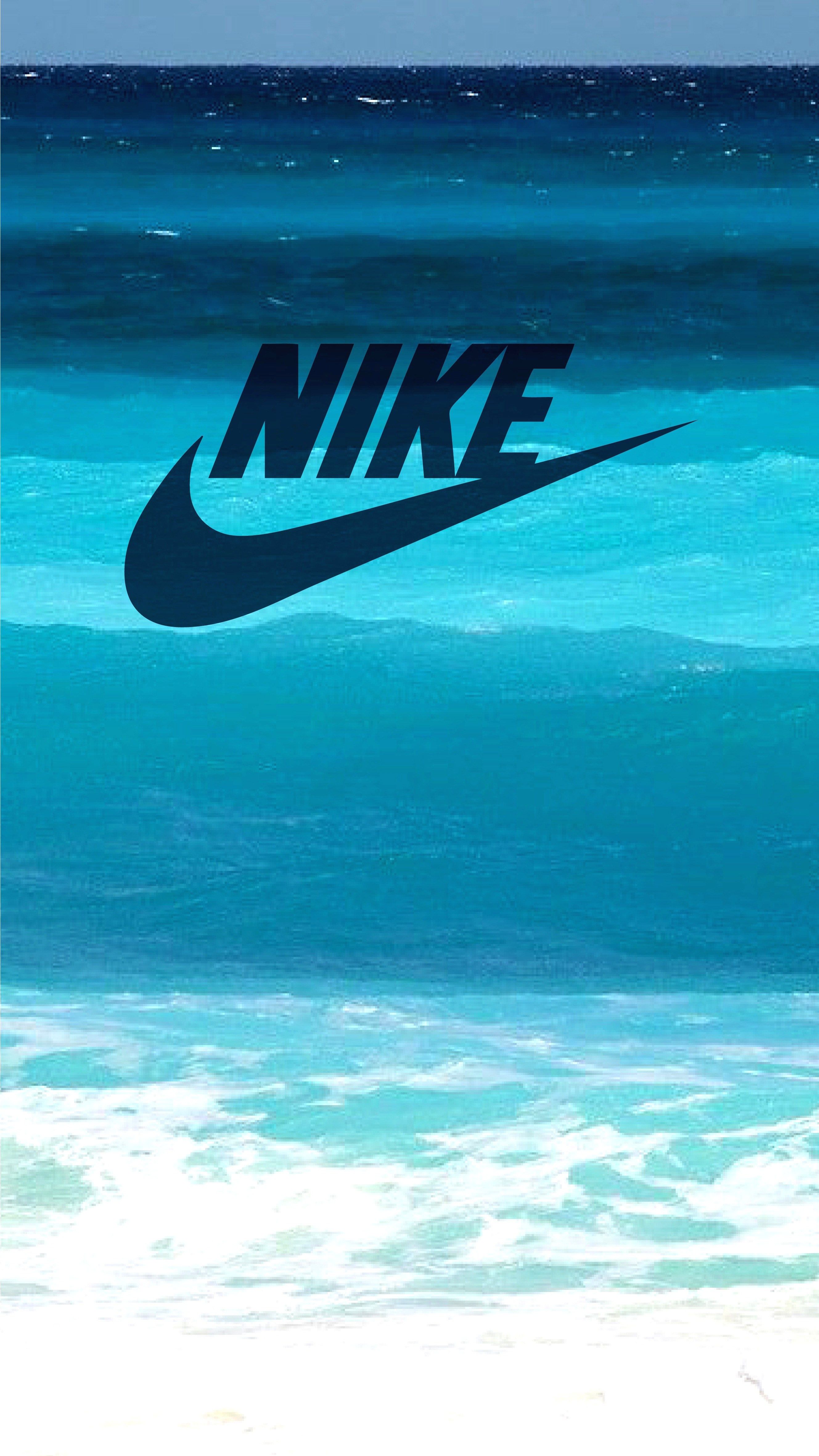 Logo Nike su onde blu, swoosh, 2657x4723 Full HD Verticale, Smartphone