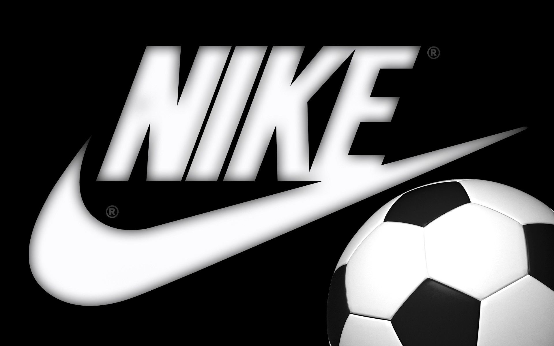 Logo Nike con pallone calcio, 1920x1200 Full HD+ WUXGA, Laptop