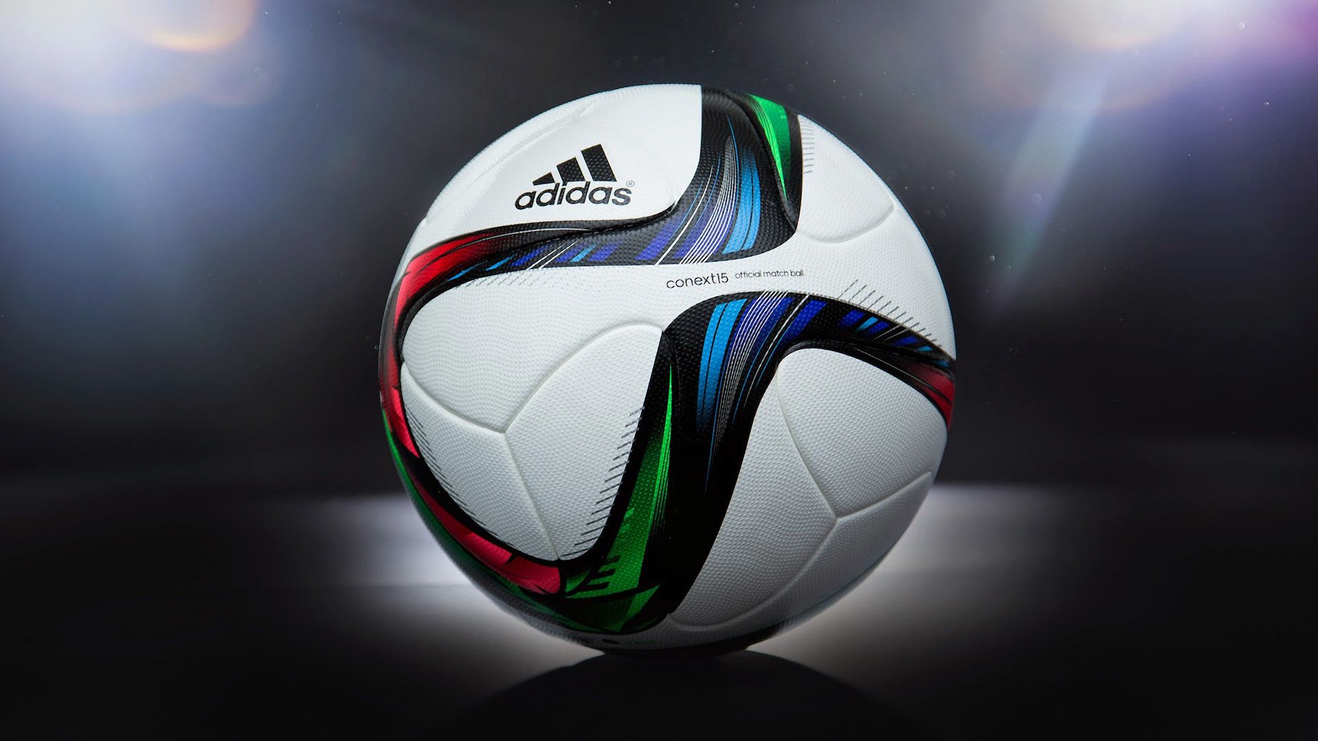 Pallone da calcio Adidas colorato, tre strisce, 1920x1080 Full HD, Laptop