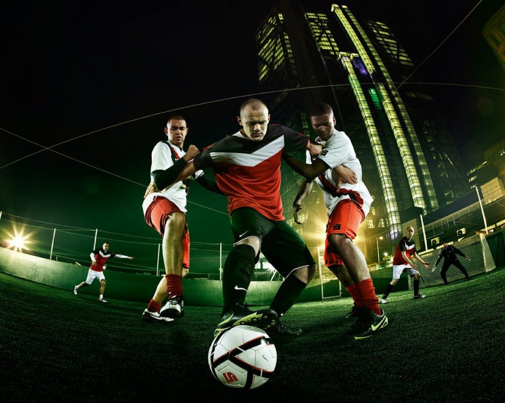 Calciatori Nike partita notturna, 1024x819 HD, PC Desktop