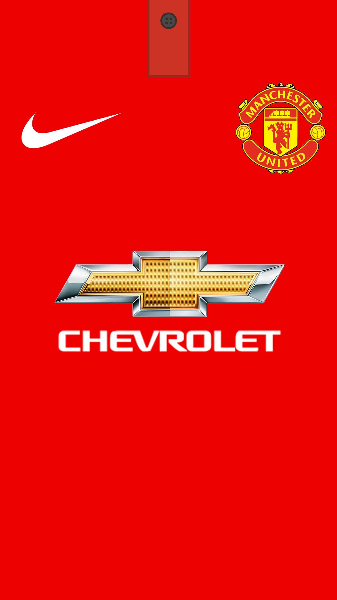 Manchester United Nike Chevrolet rosso, Premier League, 1080x1920 Full HD Verticale, iPhone