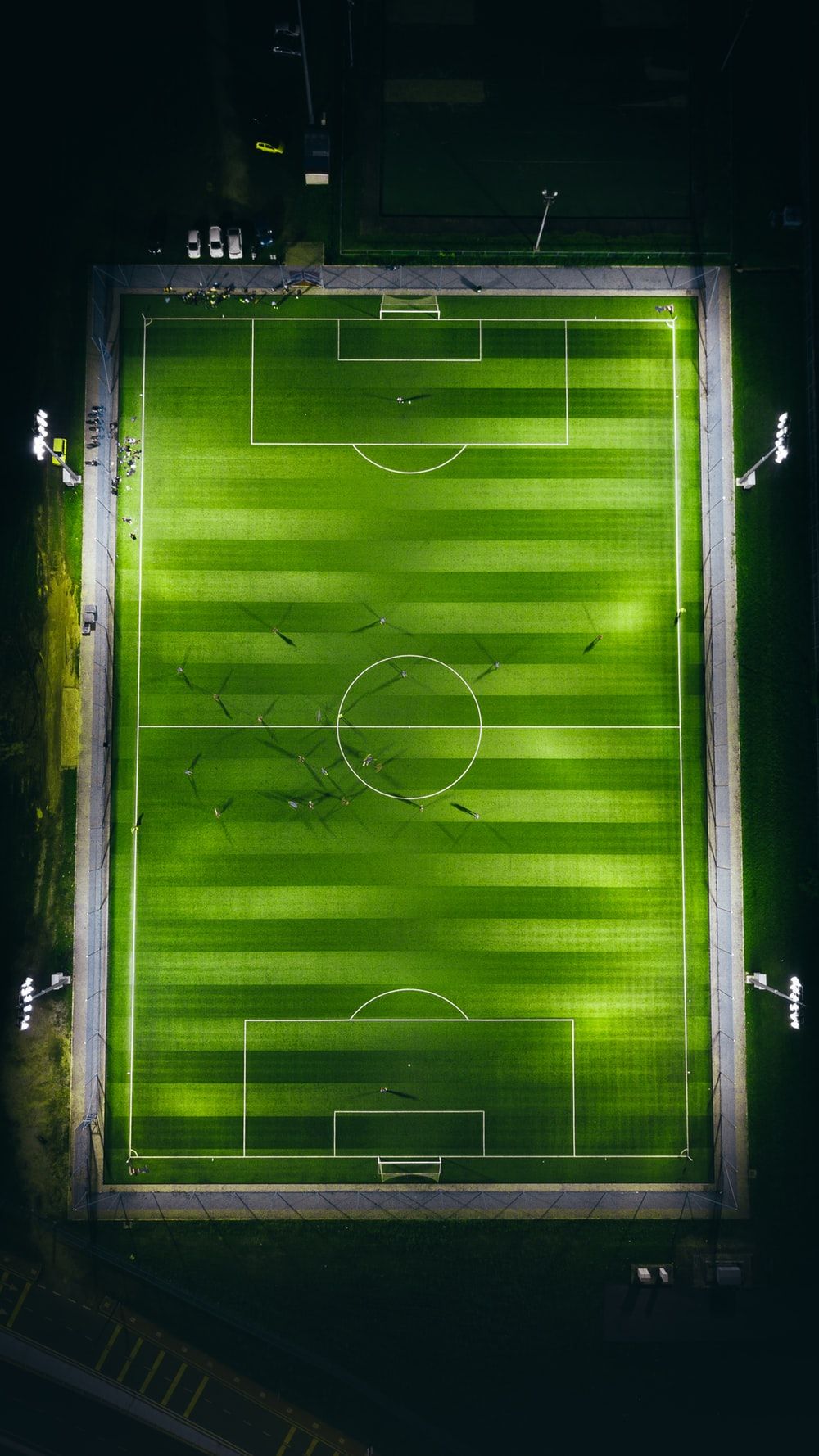 Campo da calcio vista aerea, 1000x1778 Verticale, Telefono