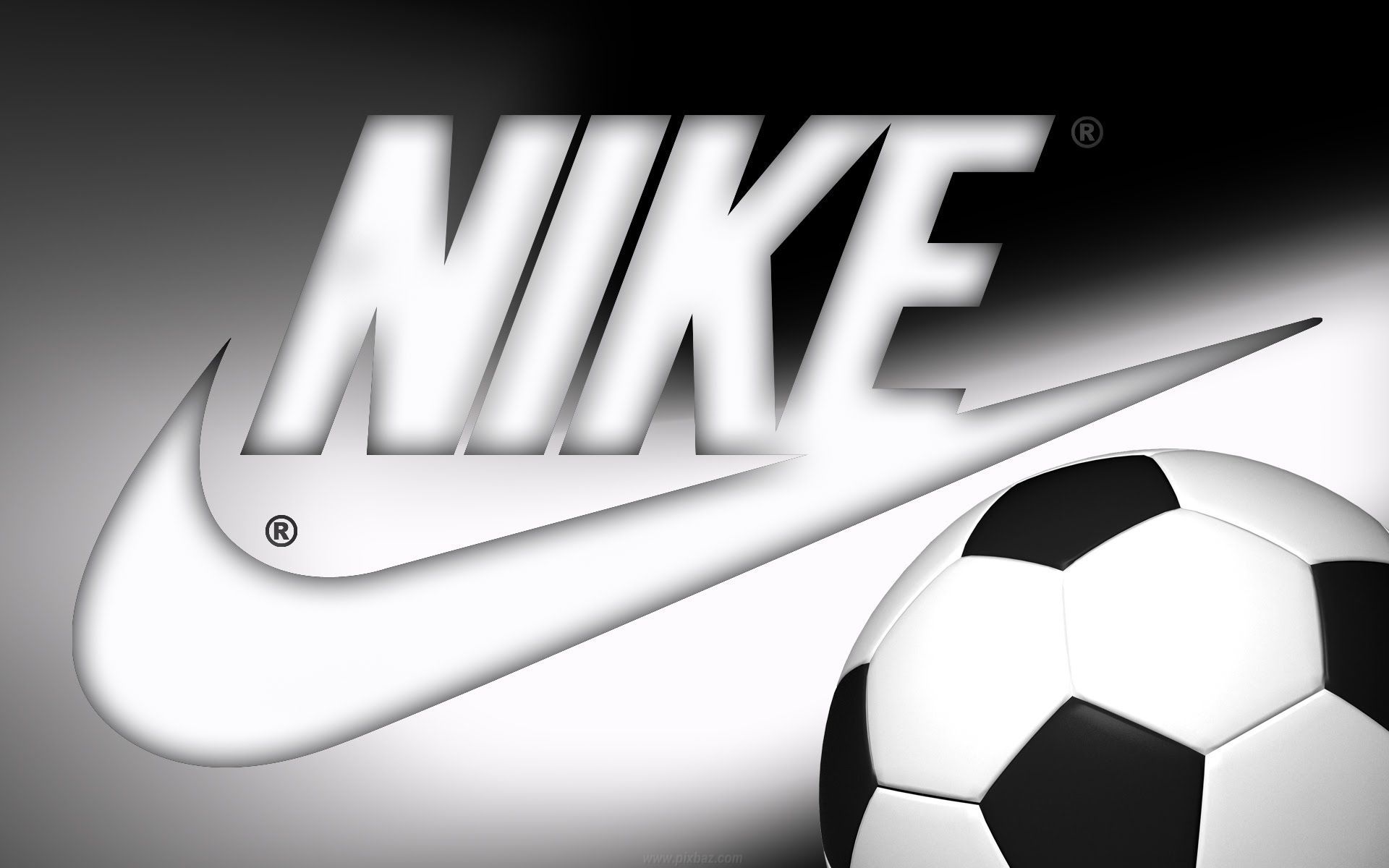 Logo Nike con pallone da calcio, 1920x1200 Full HD+, PC Desktop