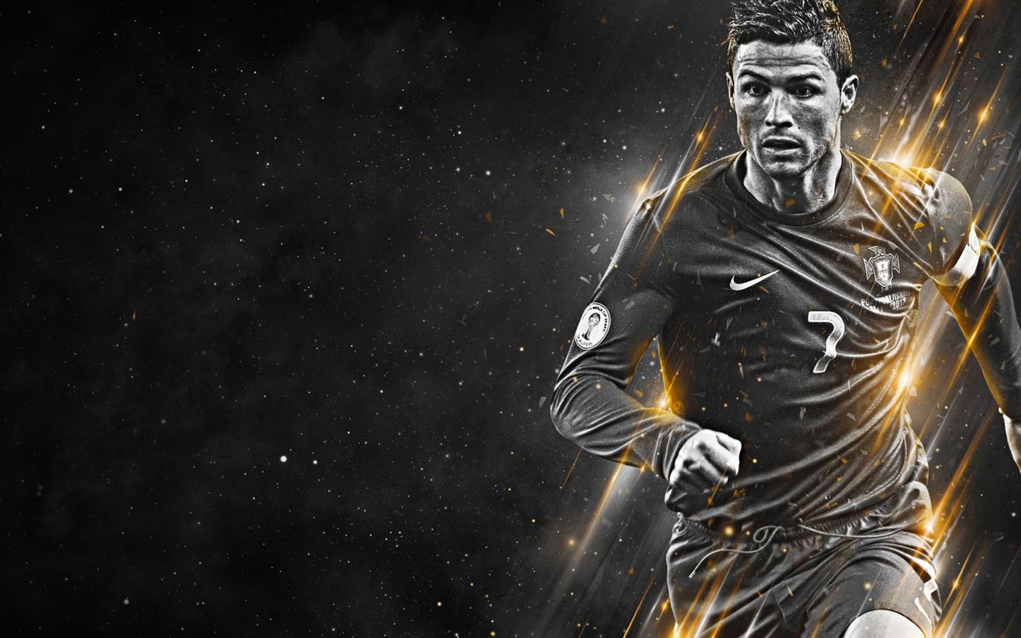 Cristiano Ronaldo calcio oro, CR7, 1440x900 720p, PC