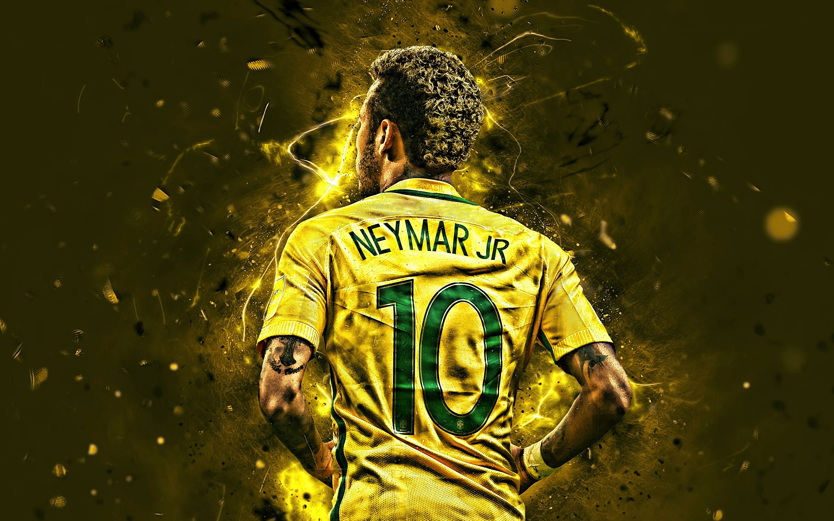 Neymar Jr maglia Brasile oro, 2880x1800 WQXGA, MacBook Pro