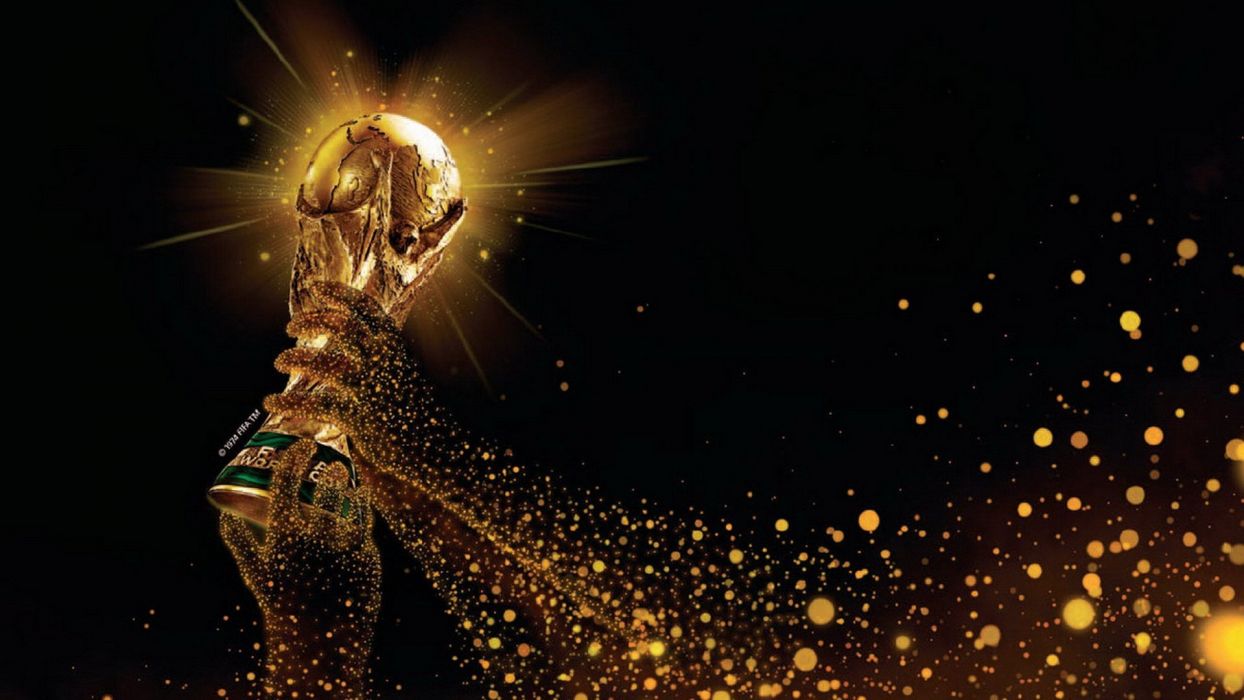 Pallone da calcio dorato luminoso, 1244x700 HD, PC Desktop